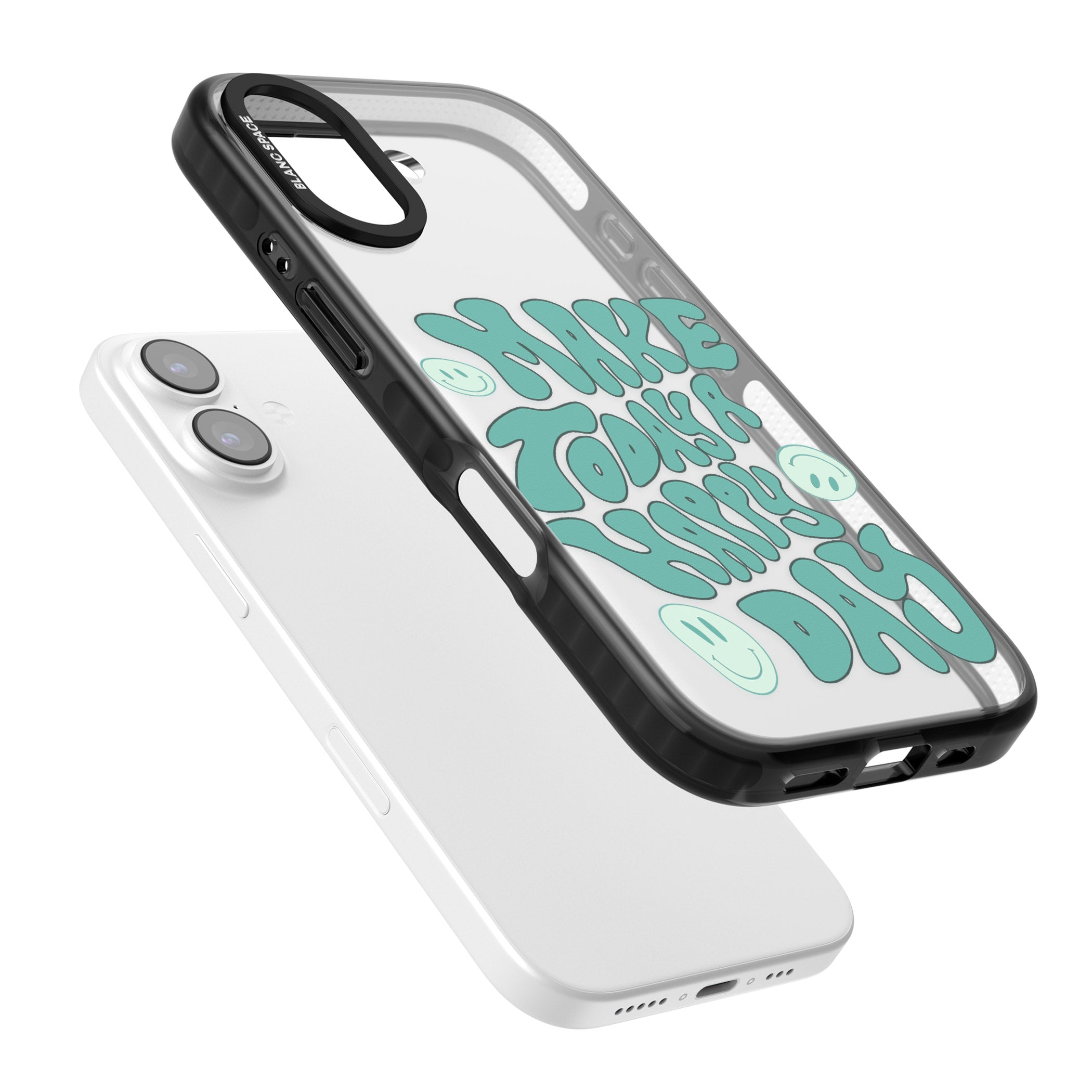 Make Today A Happy Day iPhone 17 Impact Black Phone Case Colours