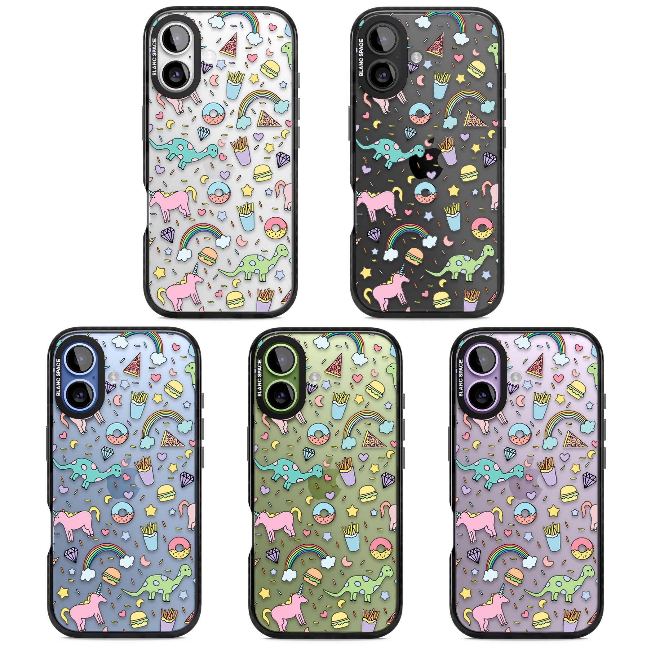 Cute Pattern iPhone 17 Impact Black Phone Case APT Impact Protection