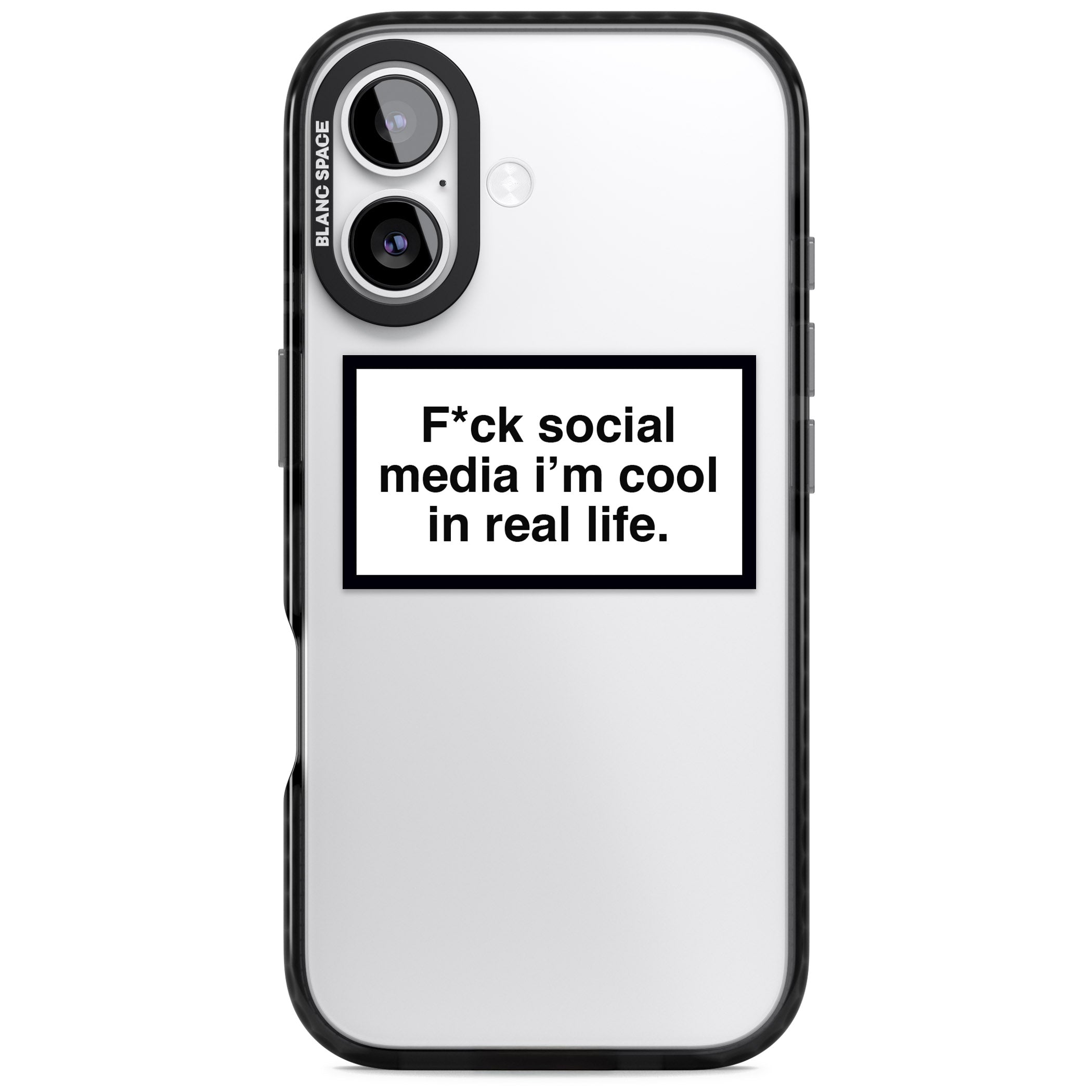 F*Ck Social Media iPhone 17 Impact Black Phone Case