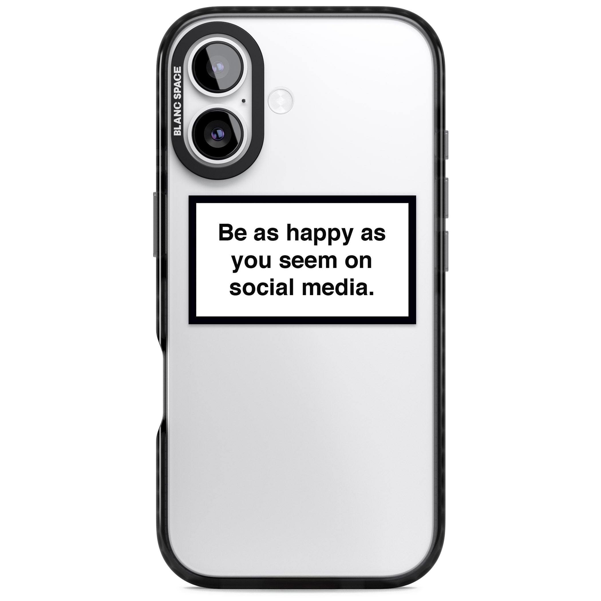 Happy On Social Media iPhone 17 Impact Black Phone Case