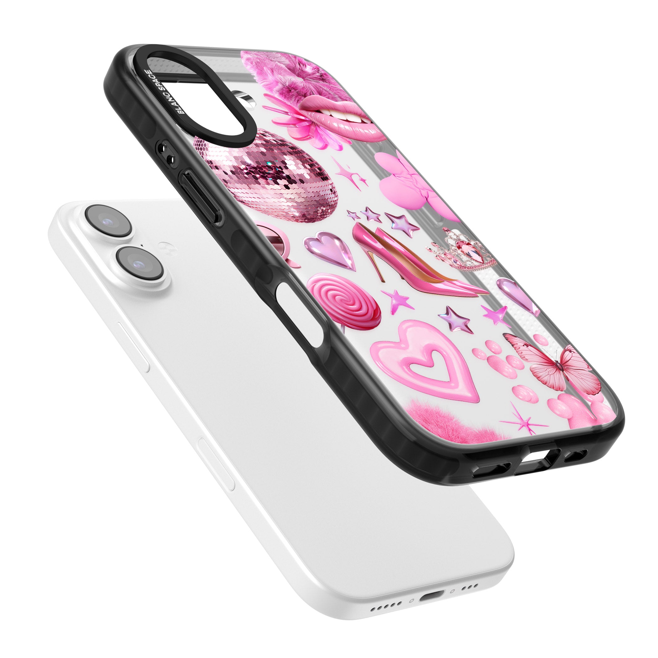 Pink Glam iPhone 17 Impact Black Phone Case Colours