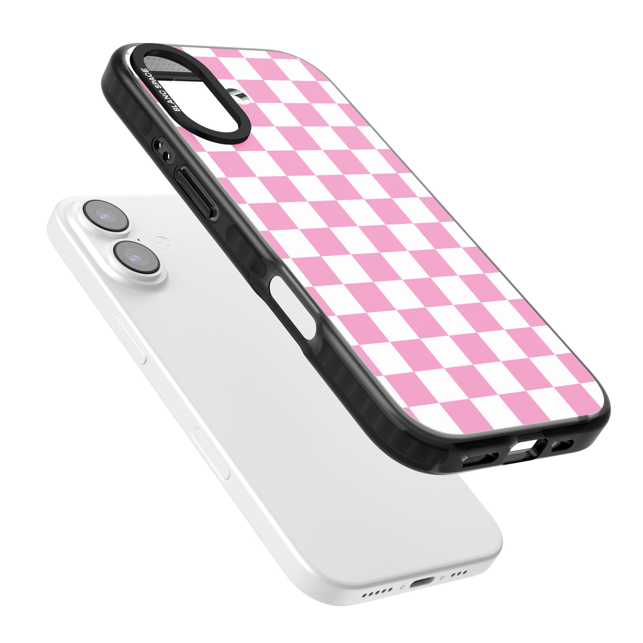Pink Checkered iPhone 17 Impact Black Phone Case Colours