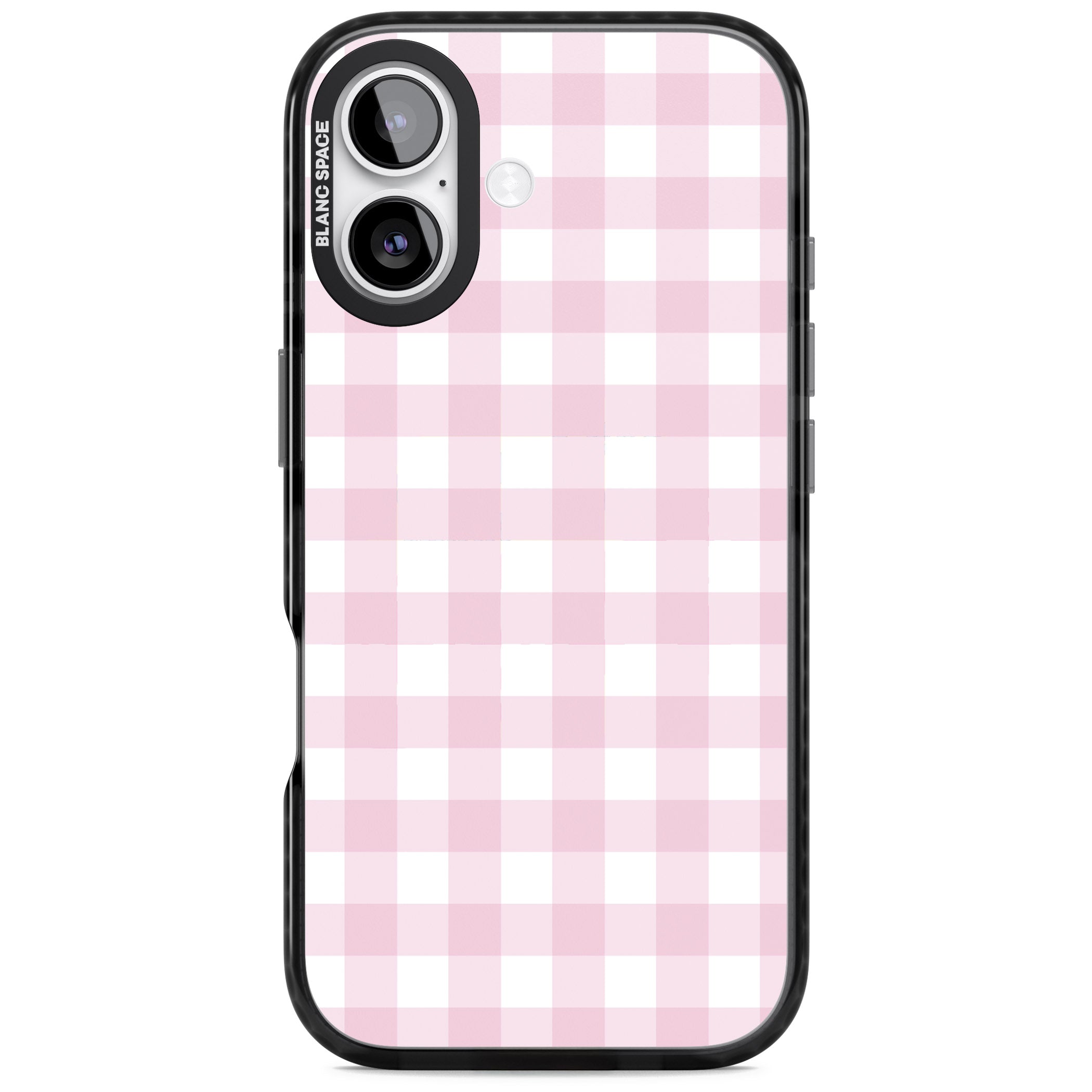 Pink Gingham Pattern iPhone 17 Impact Black Phone Case