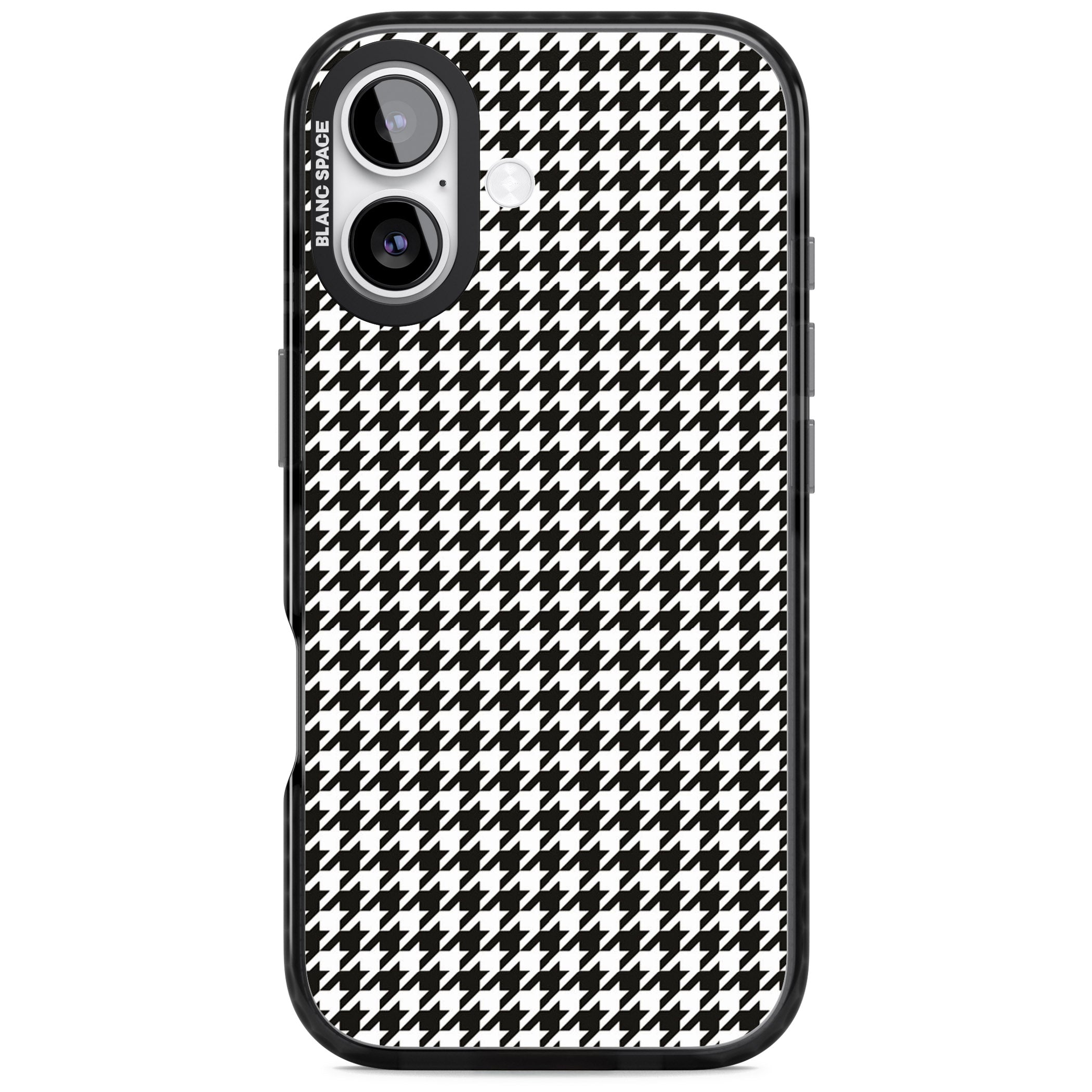 Chic Houndstooth Check iPhone 17 Impact Black Phone Case