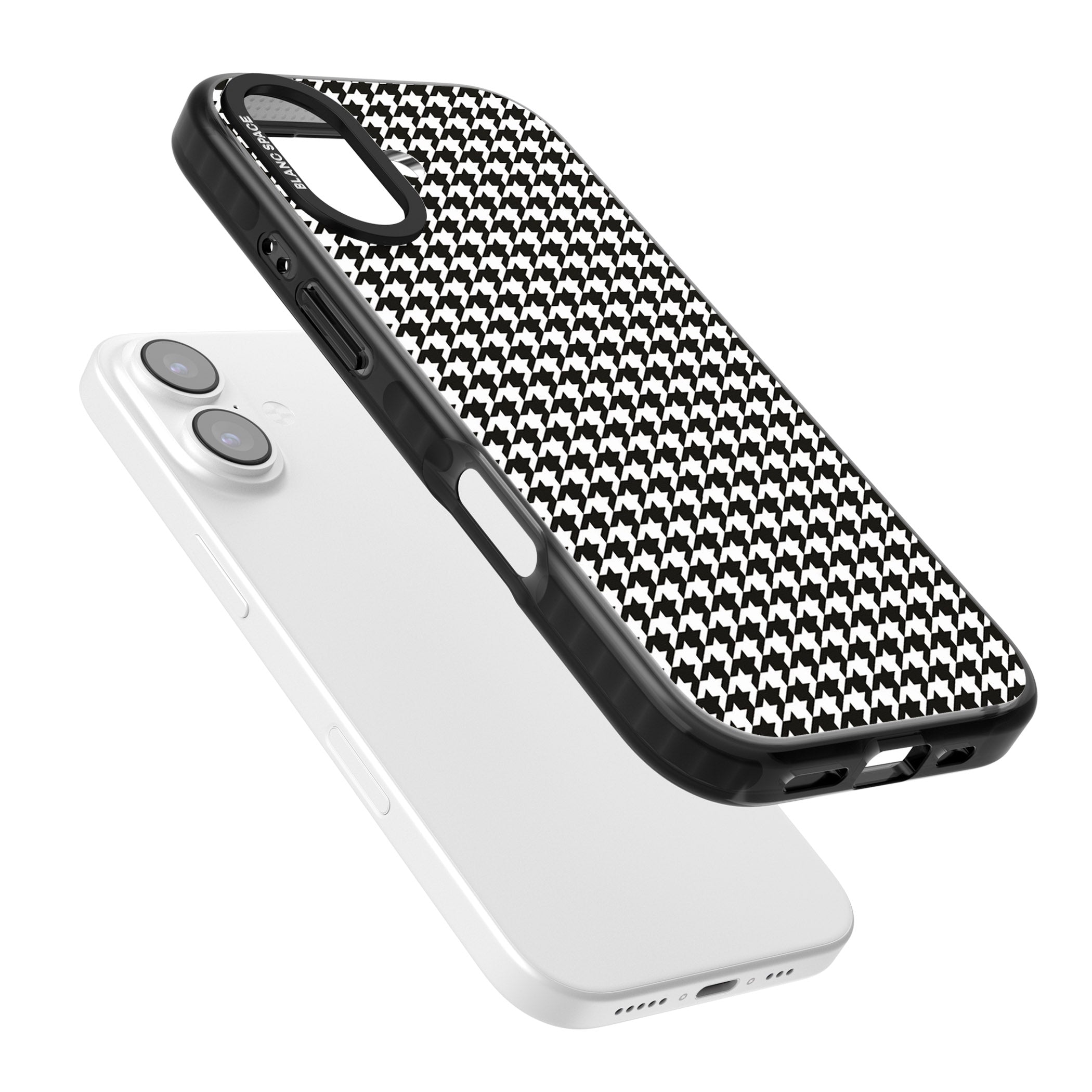 Chic Houndstooth Check iPhone 17 Impact Black Phone Case Colours