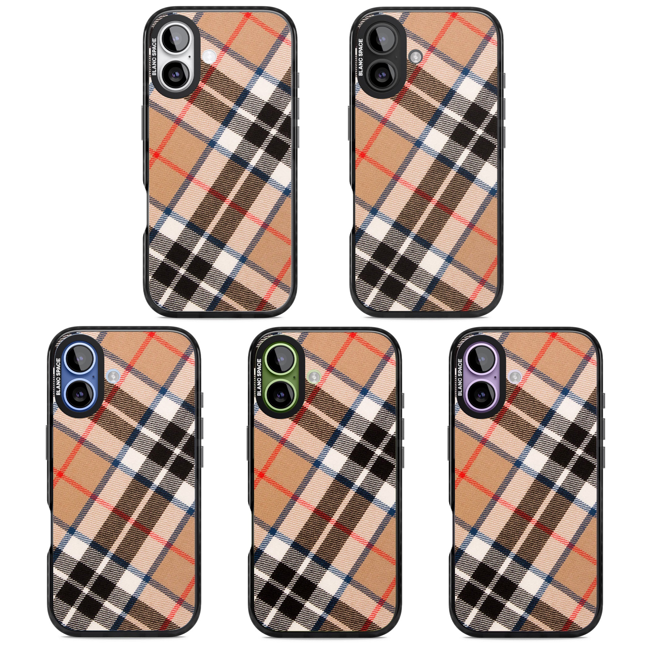 Haymarket Check iPhone 17 Impact Black Phone Case APT Impact Protection