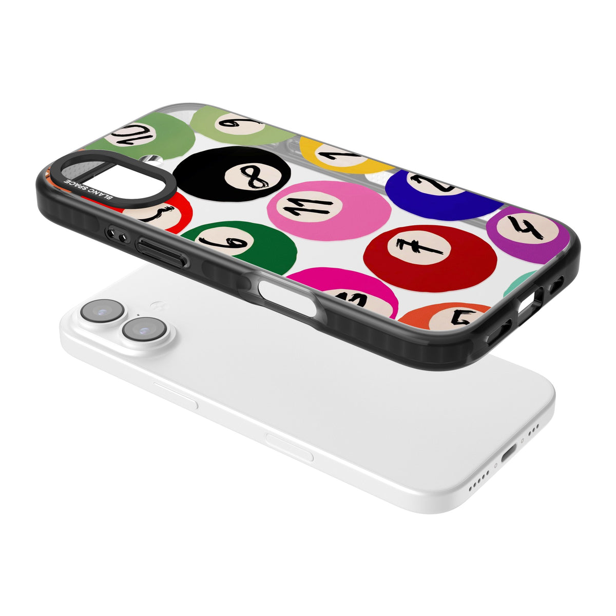 Lucky Break iPhone 16 / iPhone 16 Plus / iPhone 17 Impact Black Phone Case angled