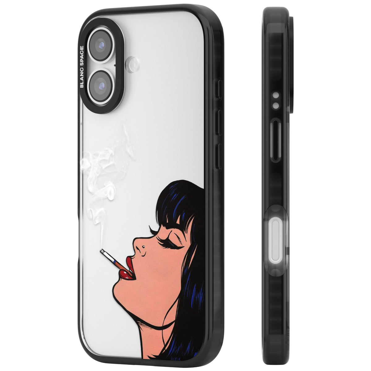 Stress Relief iPhone 16 / iPhone 16 Plus / iPhone 17 Impact Black Phone Case side