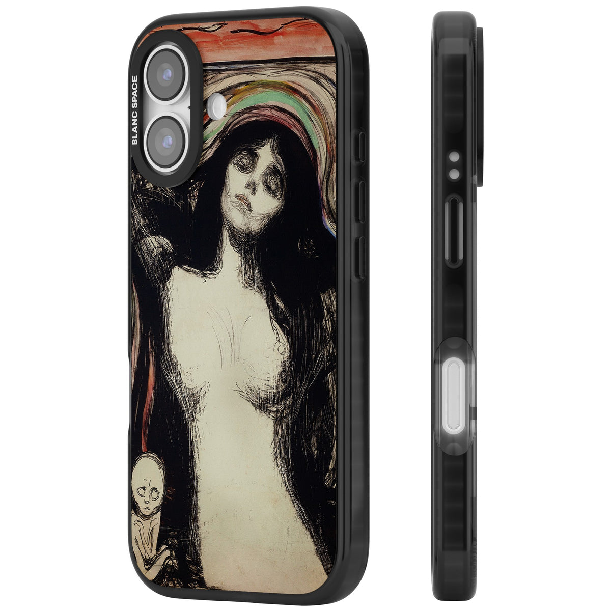 Madonna iPhone 16 / iPhone 16 Plus / iPhone 17 Impact Black Phone Case side