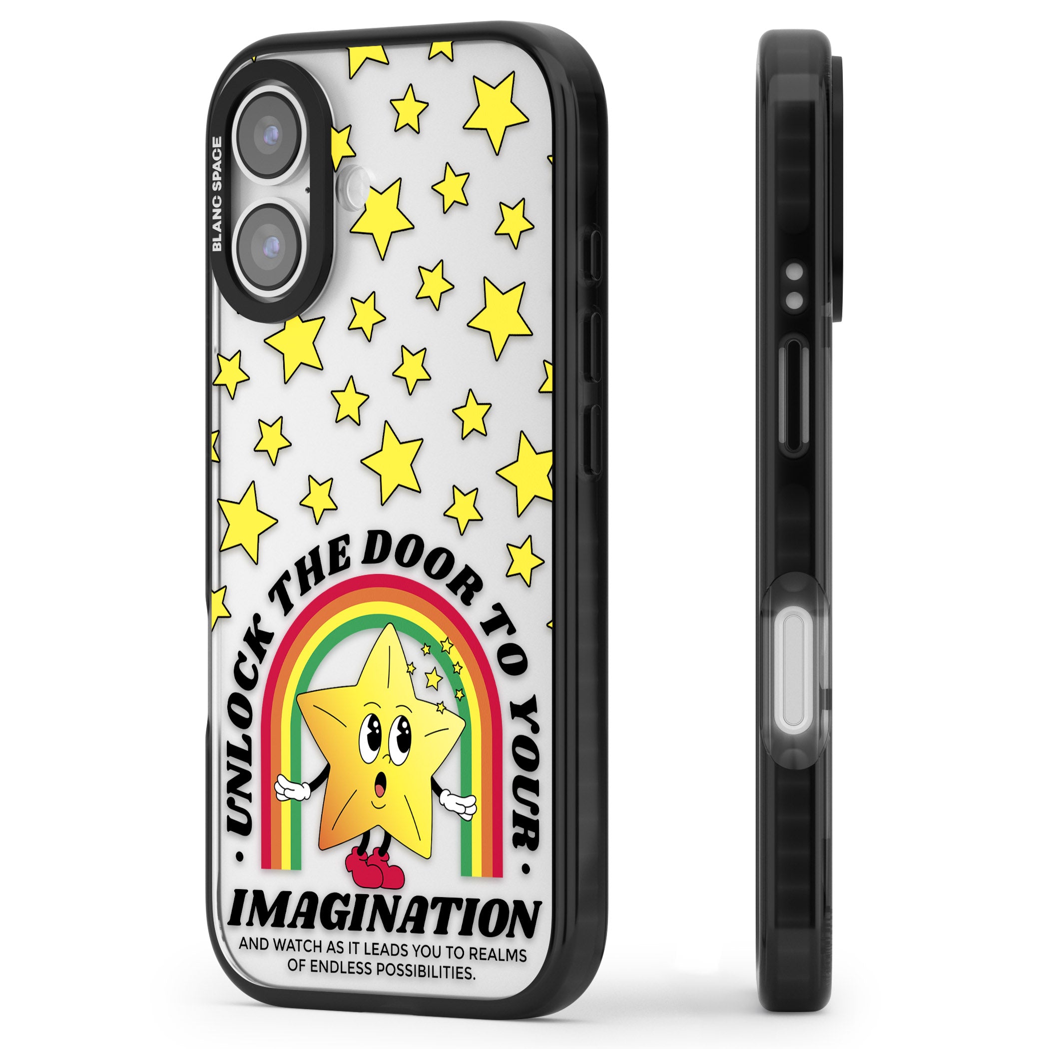 Imagination iPhone 17 Impact Black Phone Case Side Profile