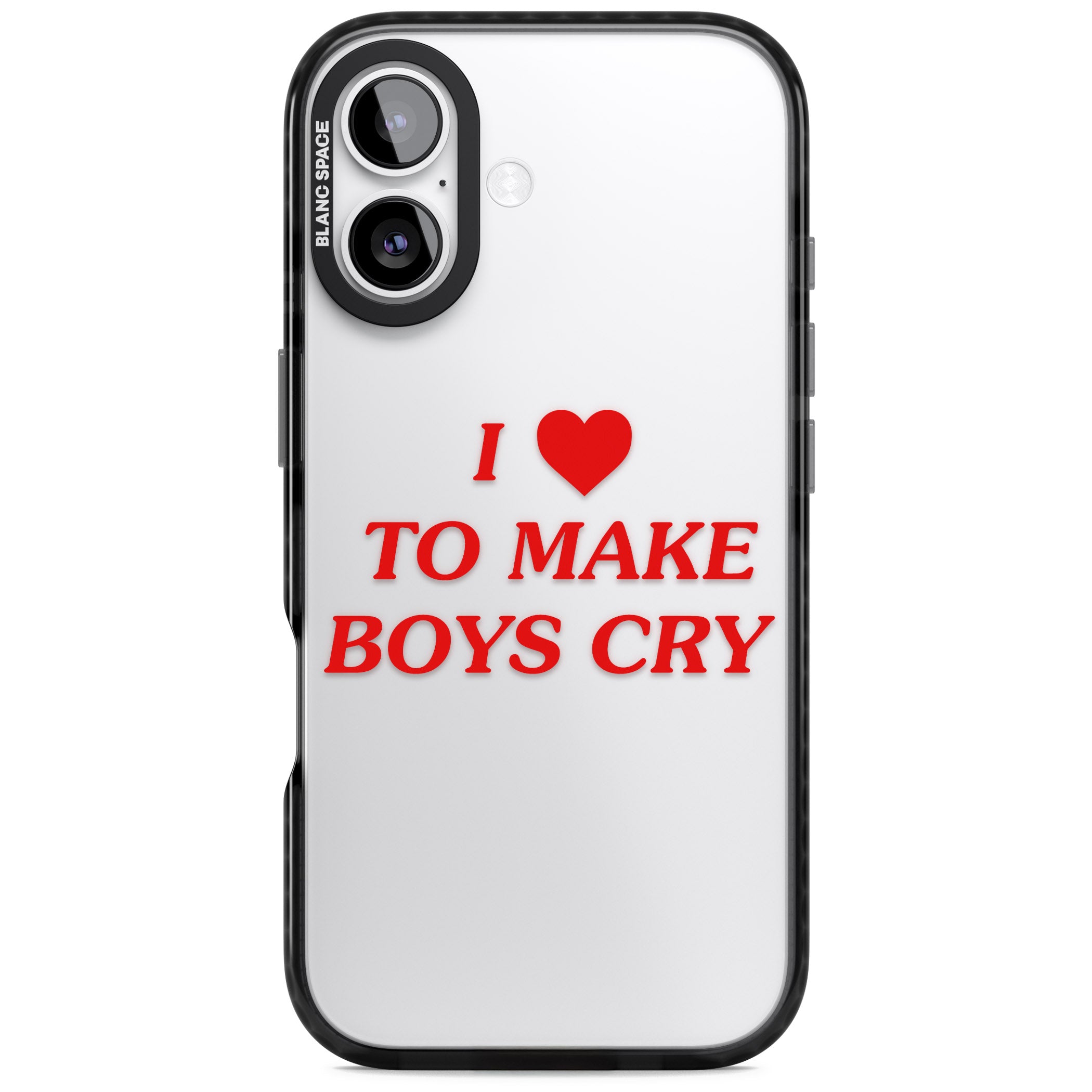 I Love To Make Boys Cry iPhone 17 Impact Black Phone Case