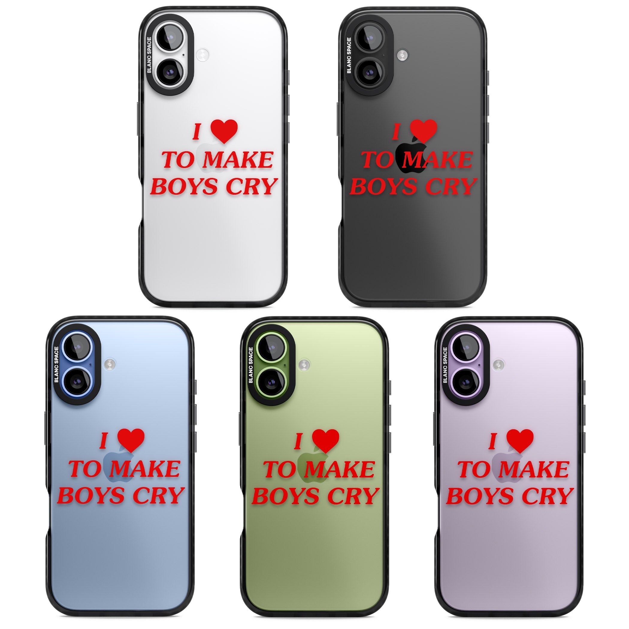I Love To Make Boys Cry iPhone 17 Impact Black Phone Case APT Impact Protection