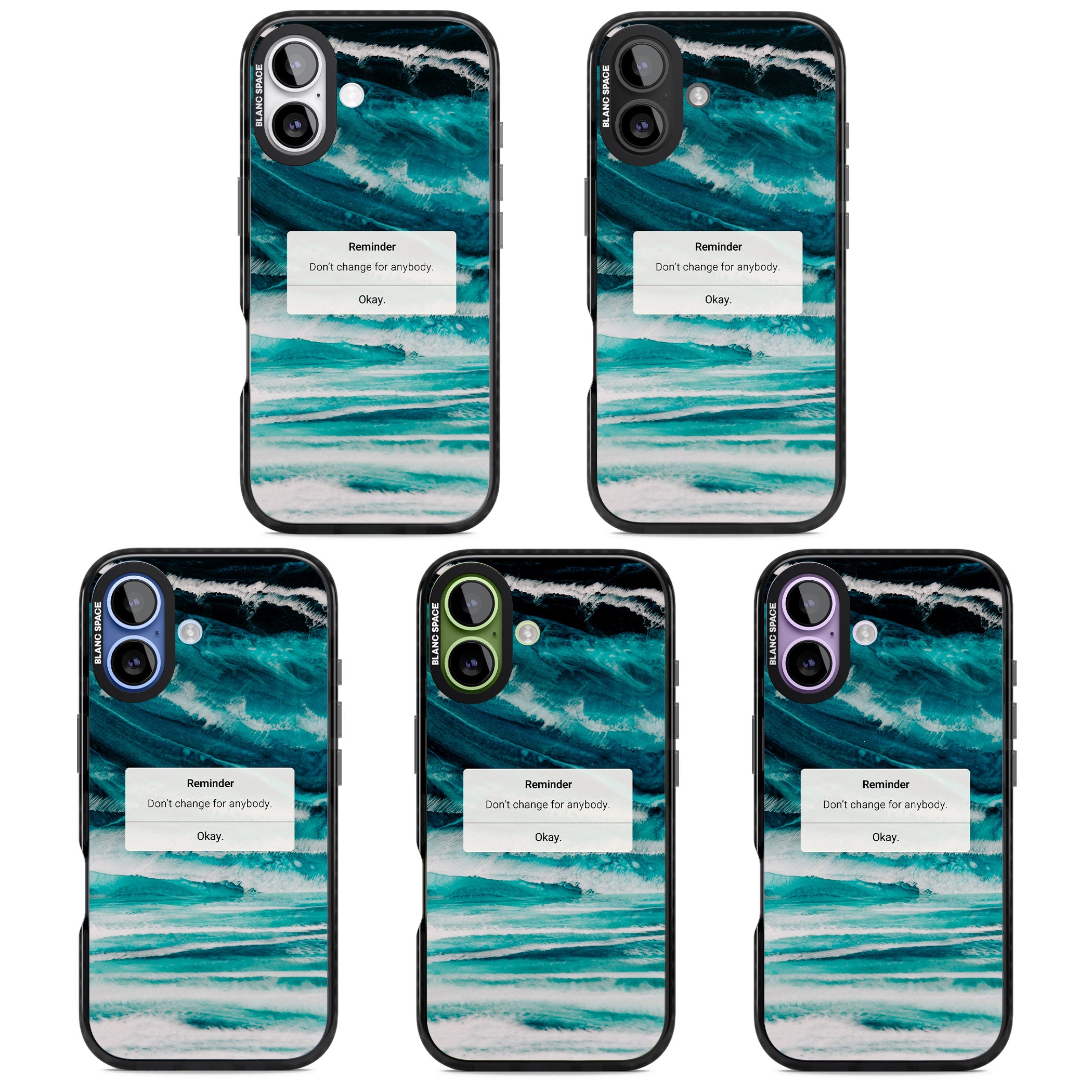 Ocean Vibe Reminder iPhone 17 Impact Black Phone Case APT Impact Protection