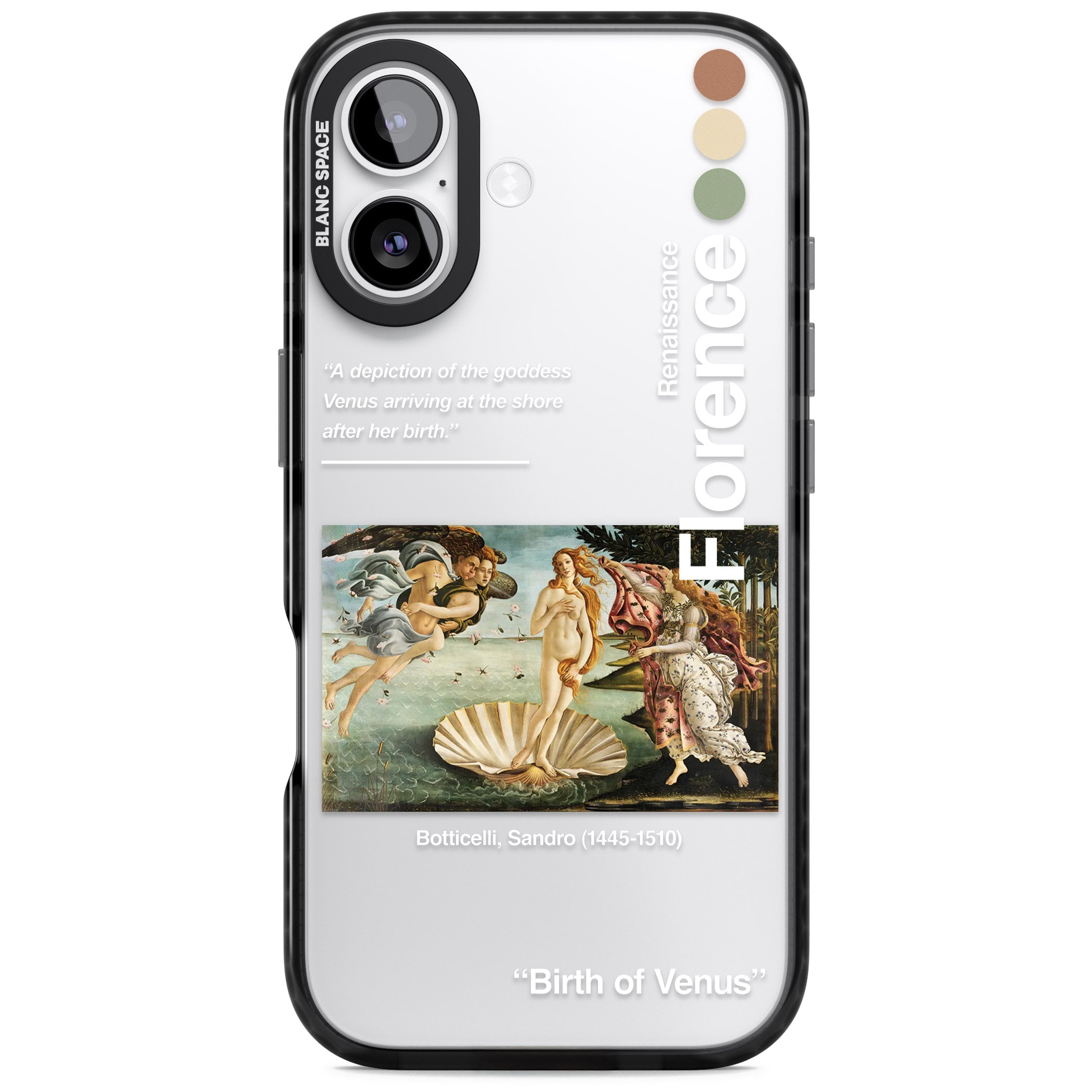 Birth Of Venus iPhone 17 Impact Black Phone Case