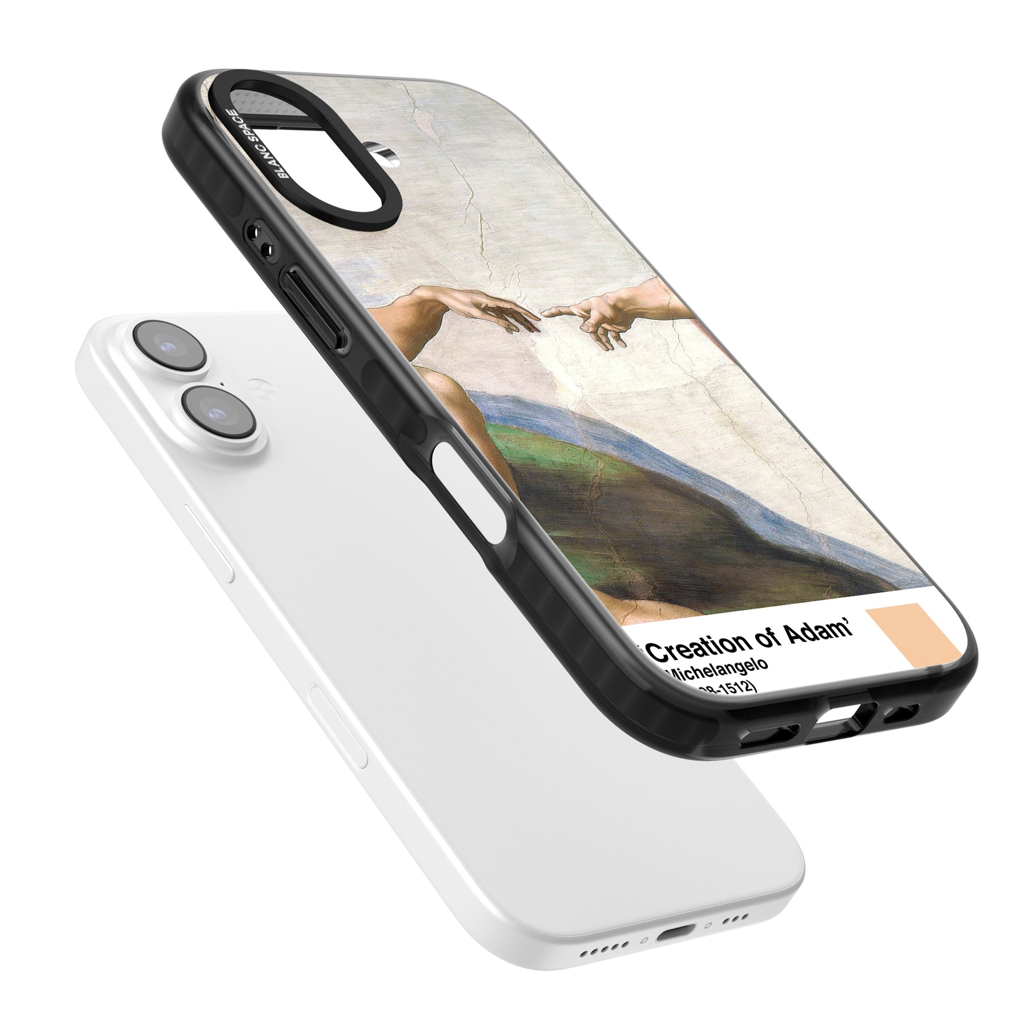 Creation Of Adam iPhone 17 Impact Black Phone Case Colours