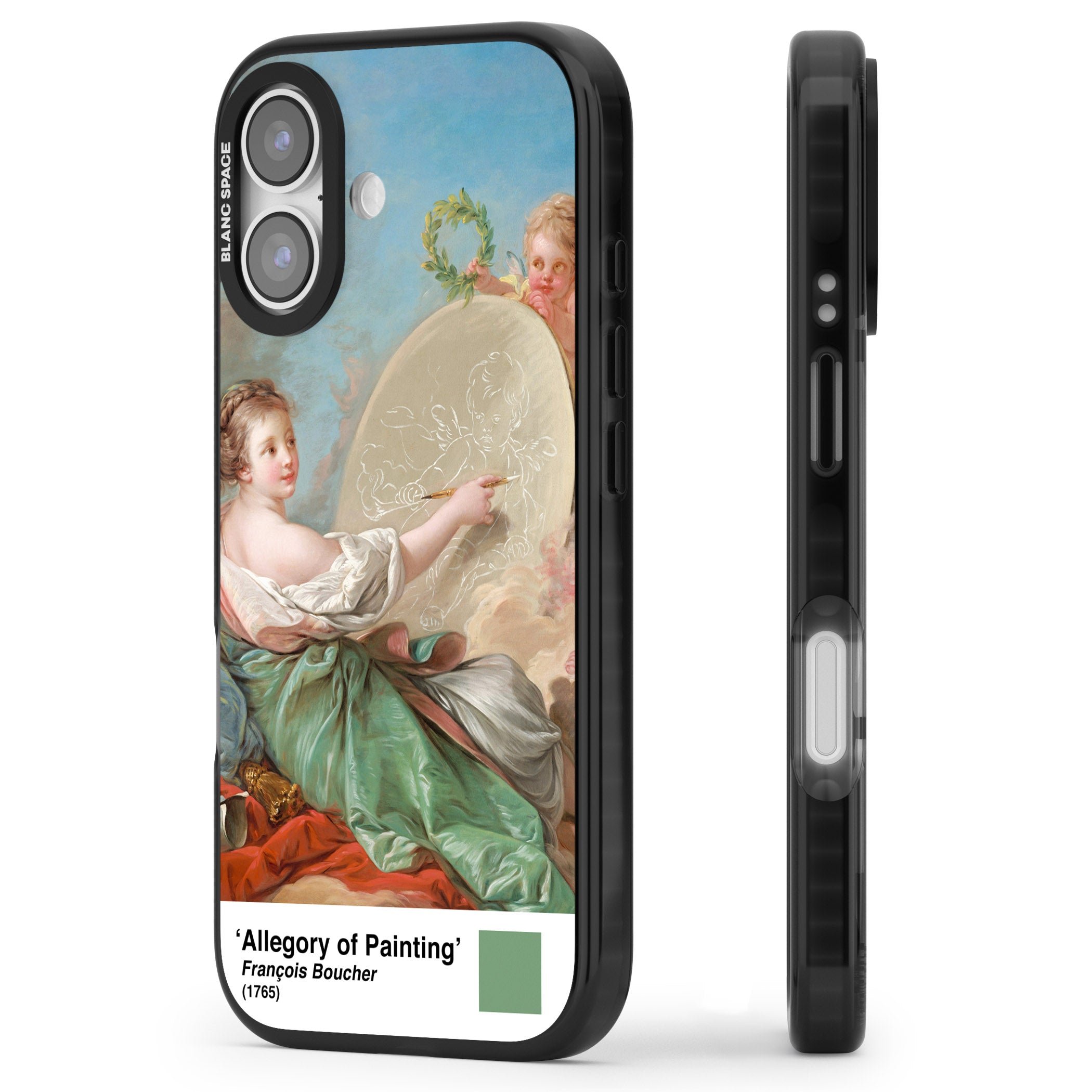 Allegory Of Painting iPhone 17 Impact Black Phone Case Side Profile