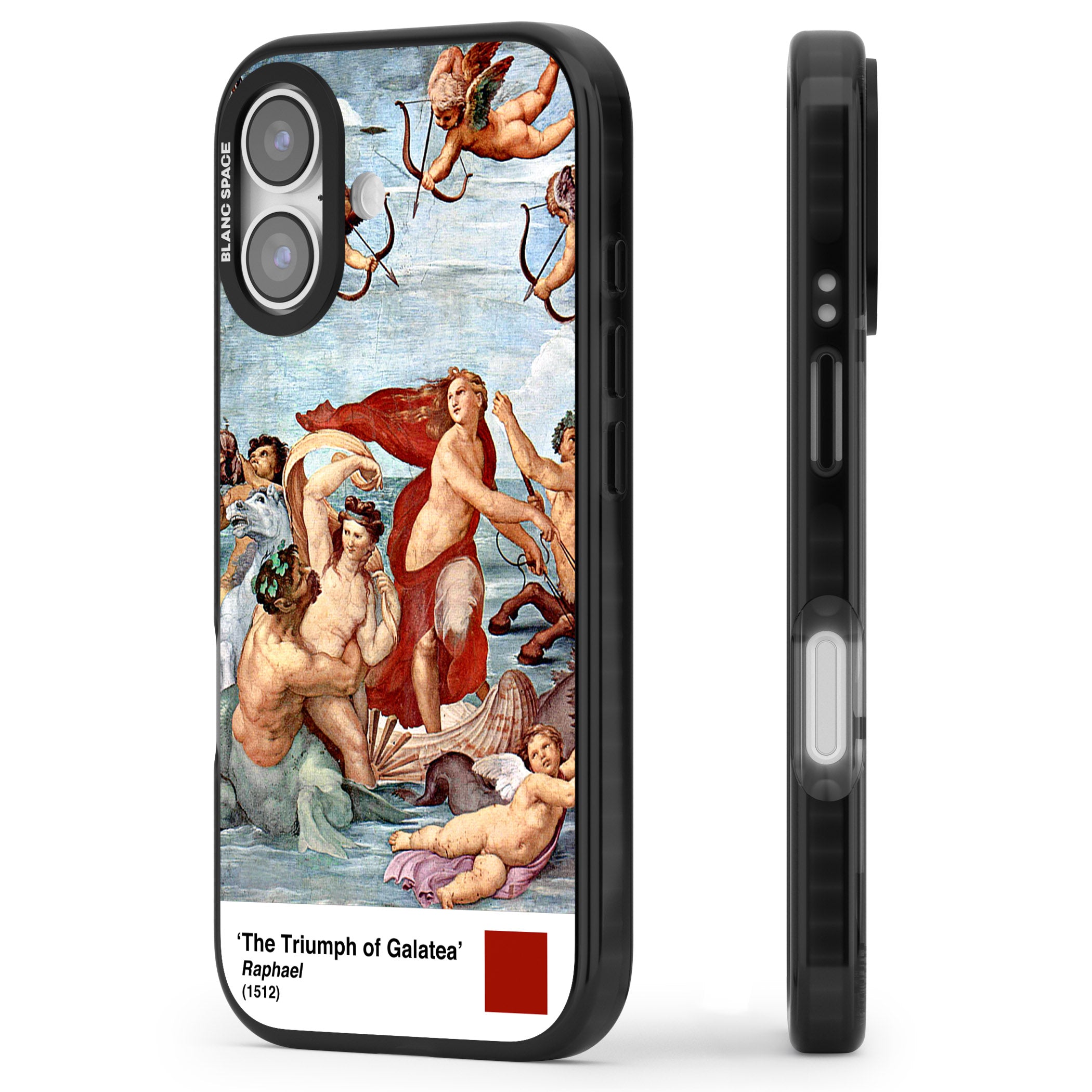 The Triumph Of Galatea iPhone 17 Impact Black Phone Case Side Profile