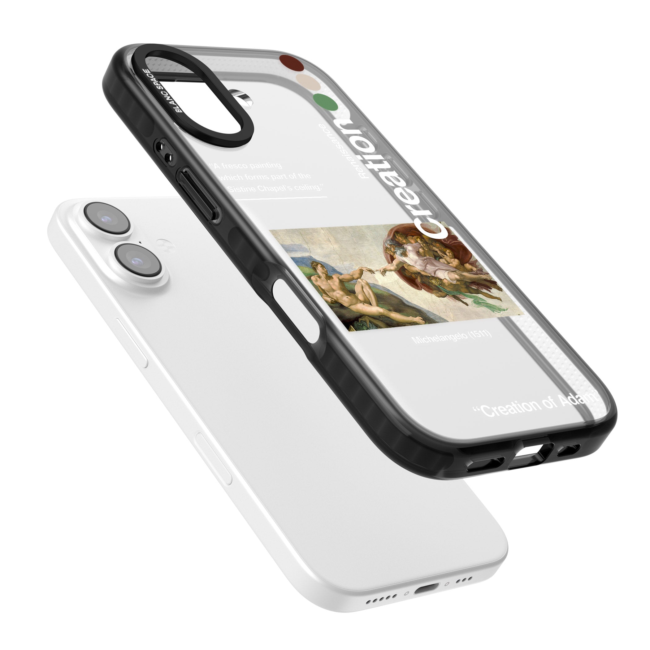 Creation Of Adam Michelangelo iPhone 17 Impact Black Phone Case Colours
