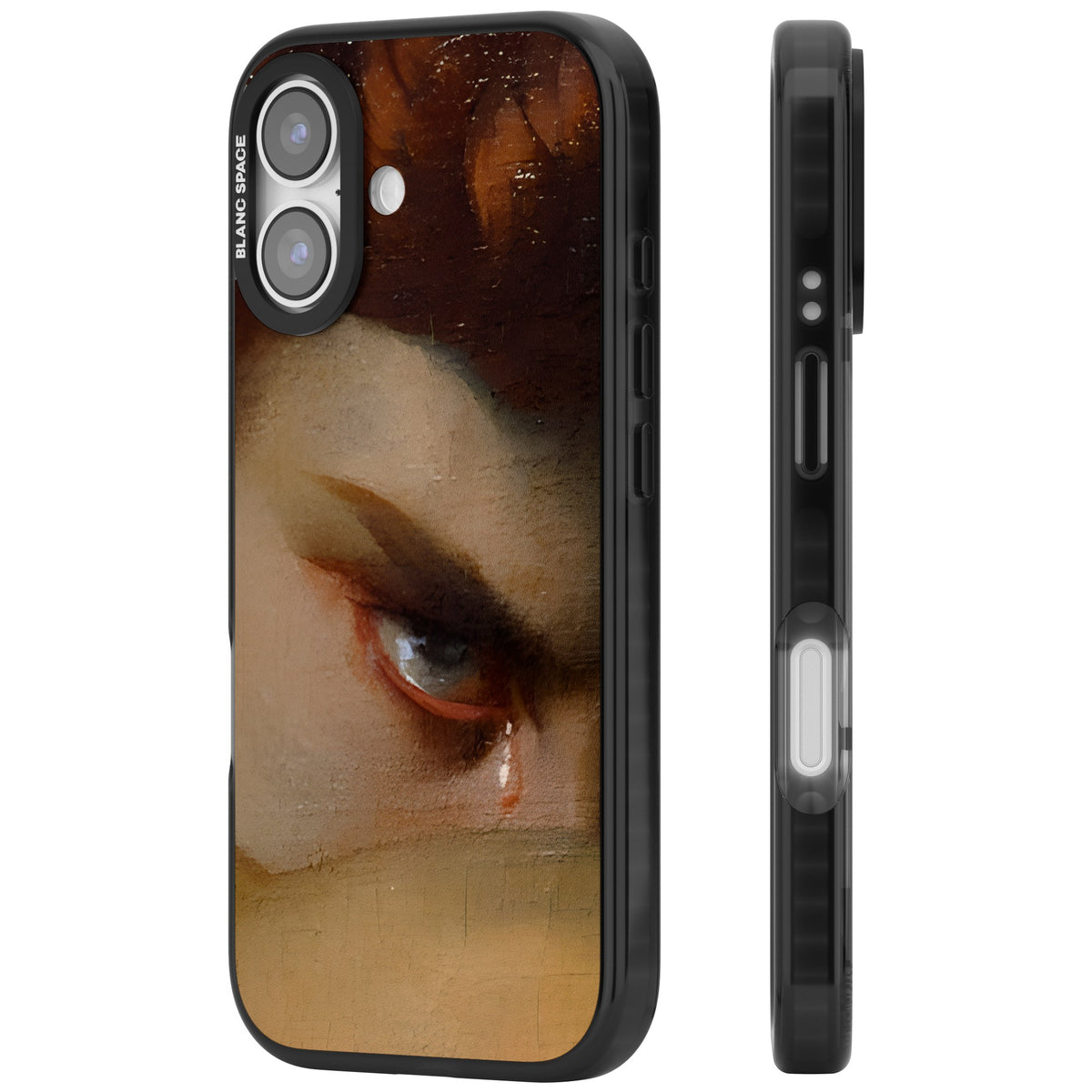 Fallen Angel iPhone 16 / iPhone 16 Plus / iPhone 17 Impact Black Phone Case side