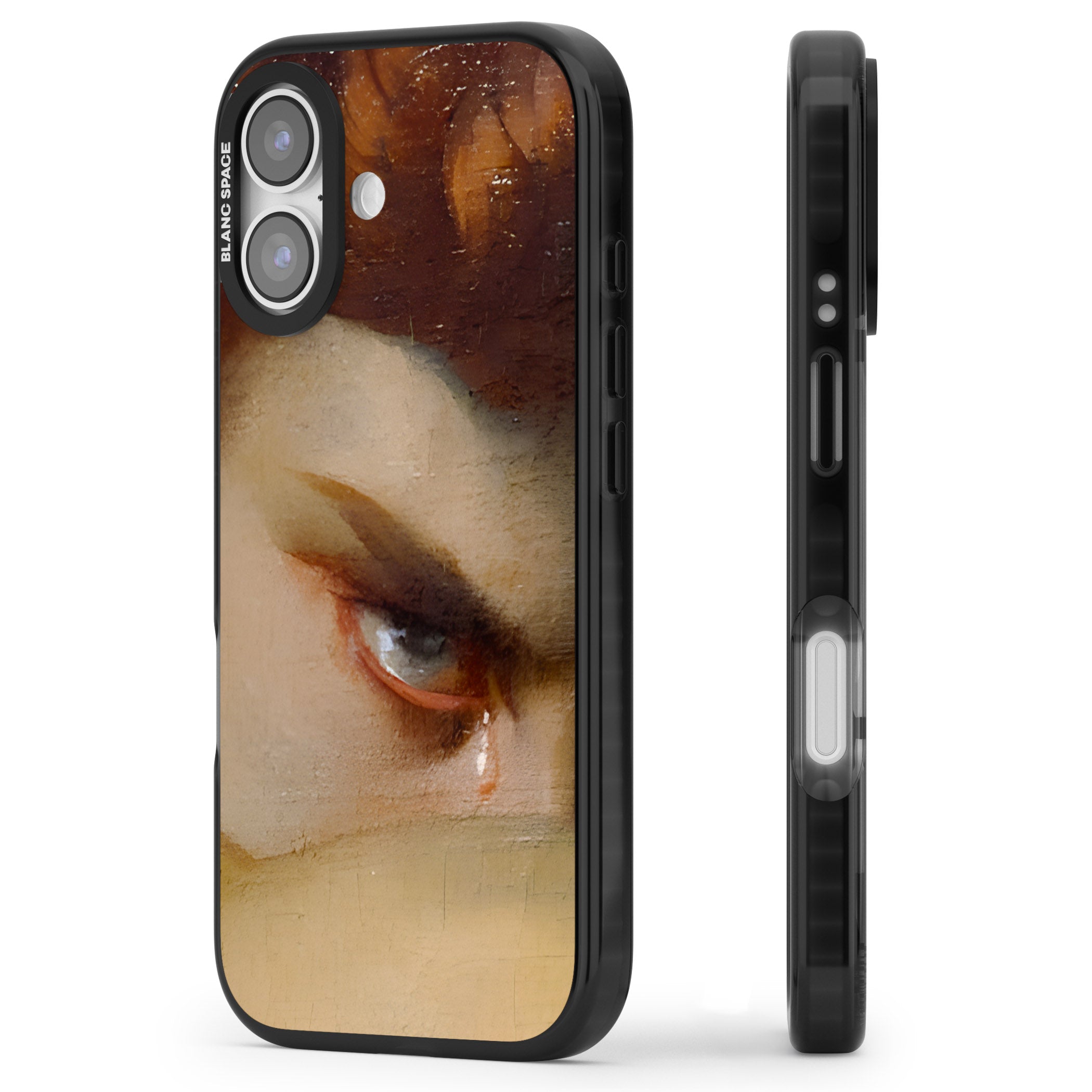 Fallen Angel iPhone 17 Impact Black Phone Case Side Profile