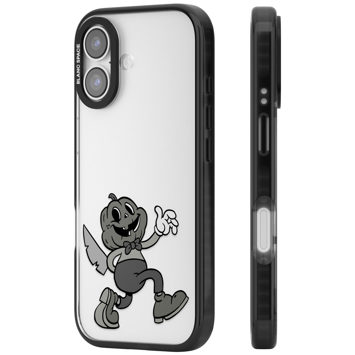 Jack O' Slasher iPhone 16 / iPhone 16 Plus / iPhone 17 Impact Black Phone Case side