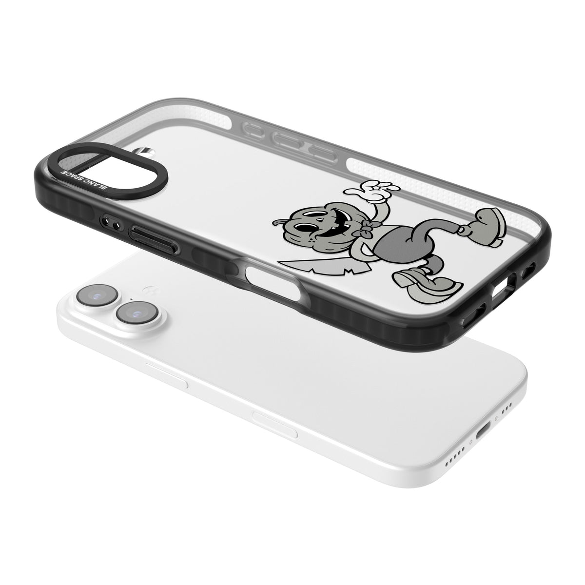 Jack O' Slasher iPhone 16 / iPhone 16 Plus / iPhone 17 Impact Black Phone Case angled