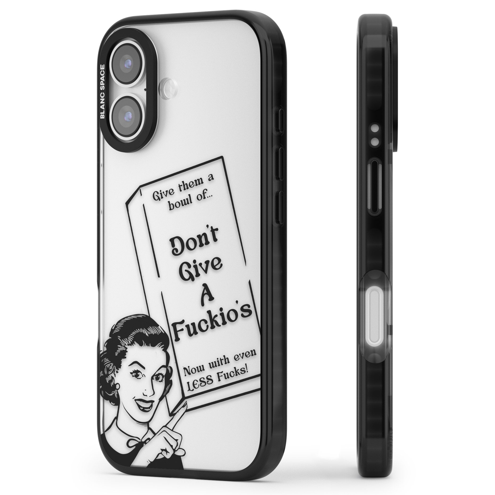 Dont Give A F Ckios Cereal iPhone 17 Impact Black Phone Case Side Profile