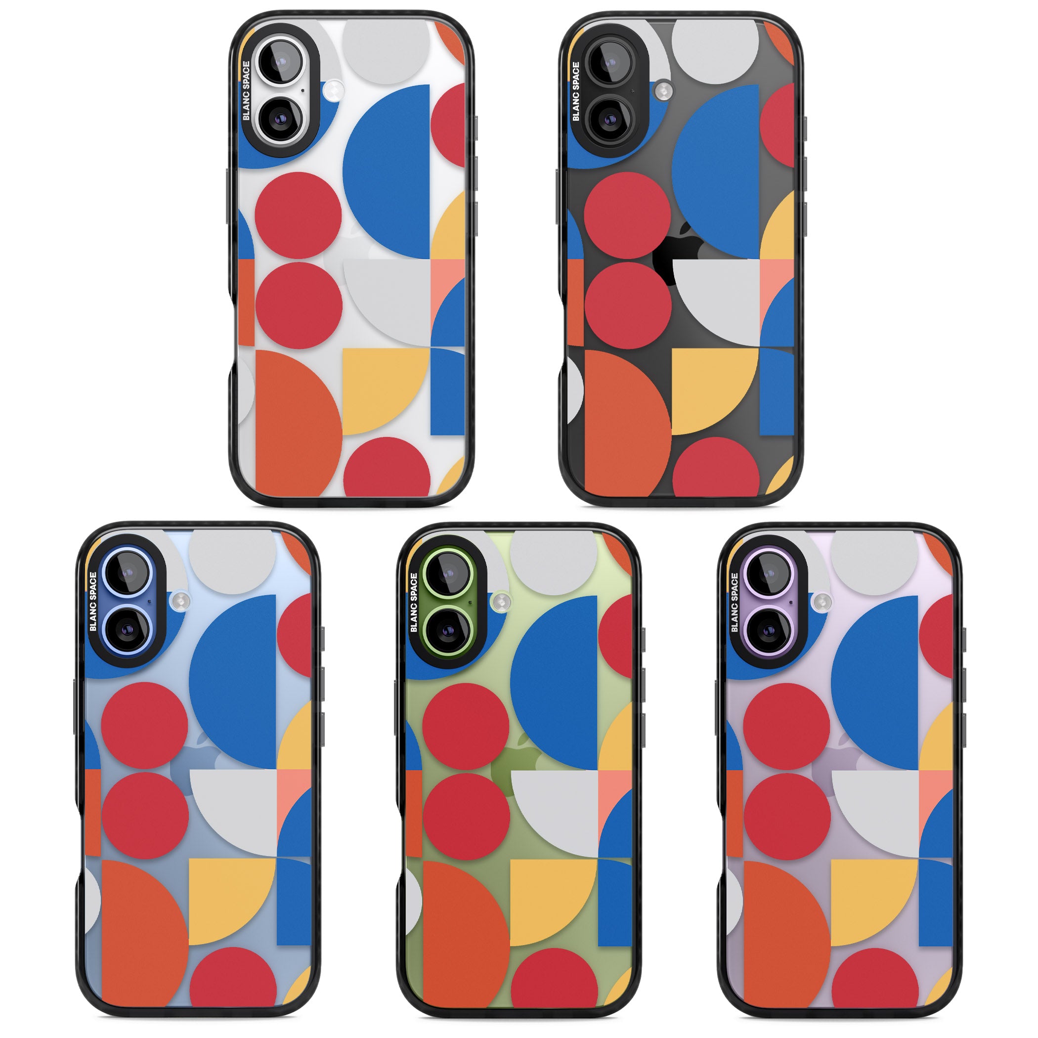 Abstract Colorful Geometric iPhone 17 Impact Black Phone Case APT Impact Protection