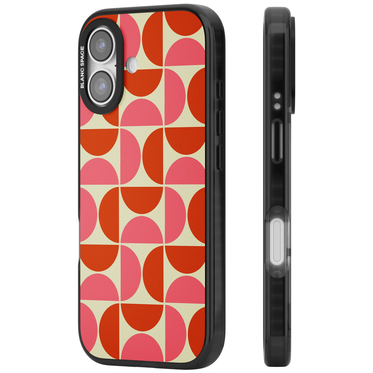 Boho Bauhaus iPhone 16 / iPhone 16 Plus / iPhone 17 Impact Black Phone Case side