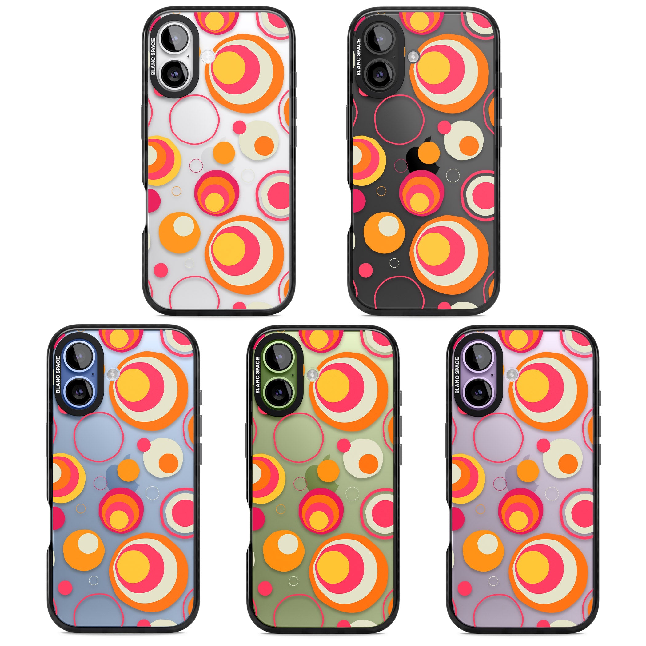 Mid Century Party Pattern iPhone 17 Impact Black Phone Case APT Impact Protection