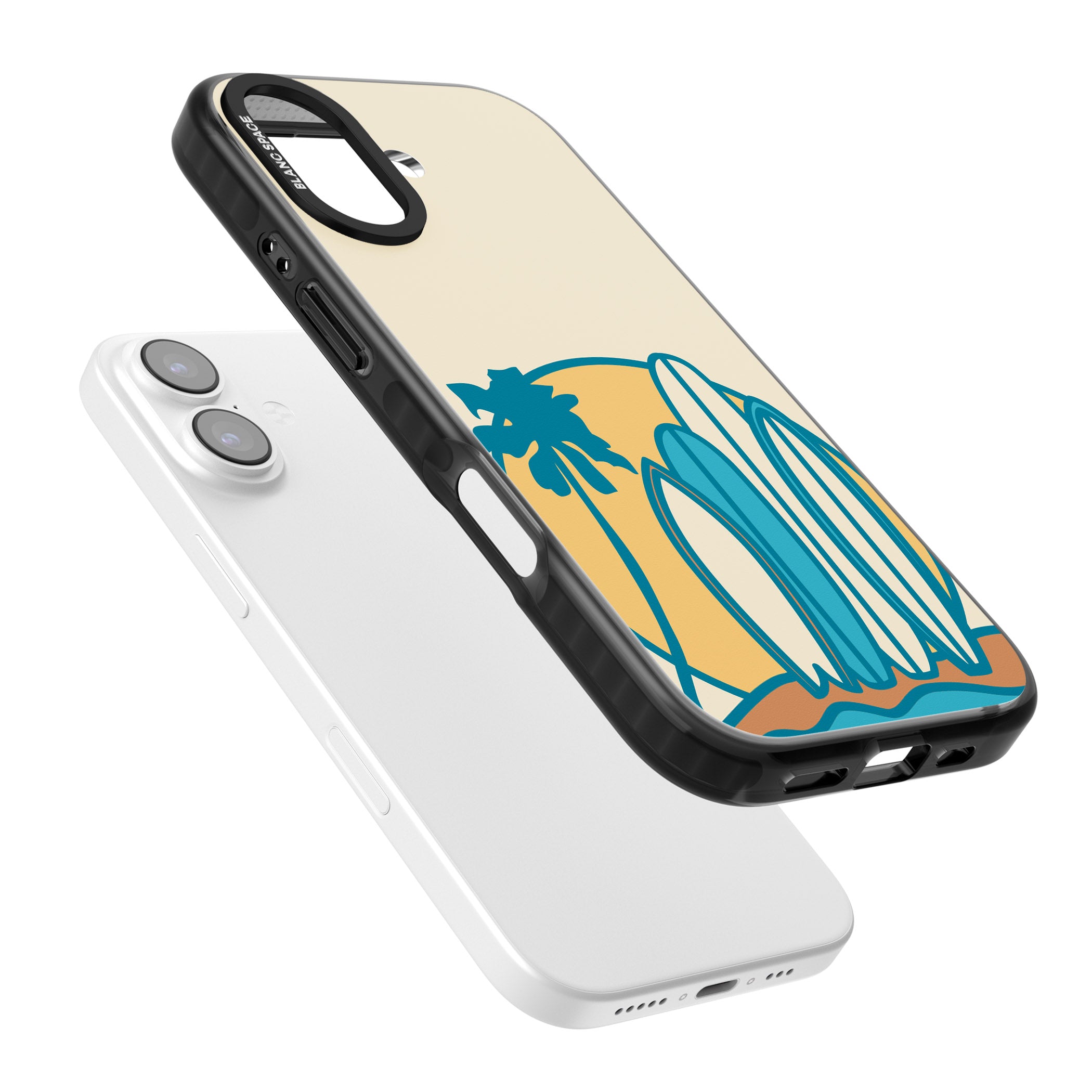 Coastal Surf Vibes iPhone 17 Impact Black Phone Case Colours