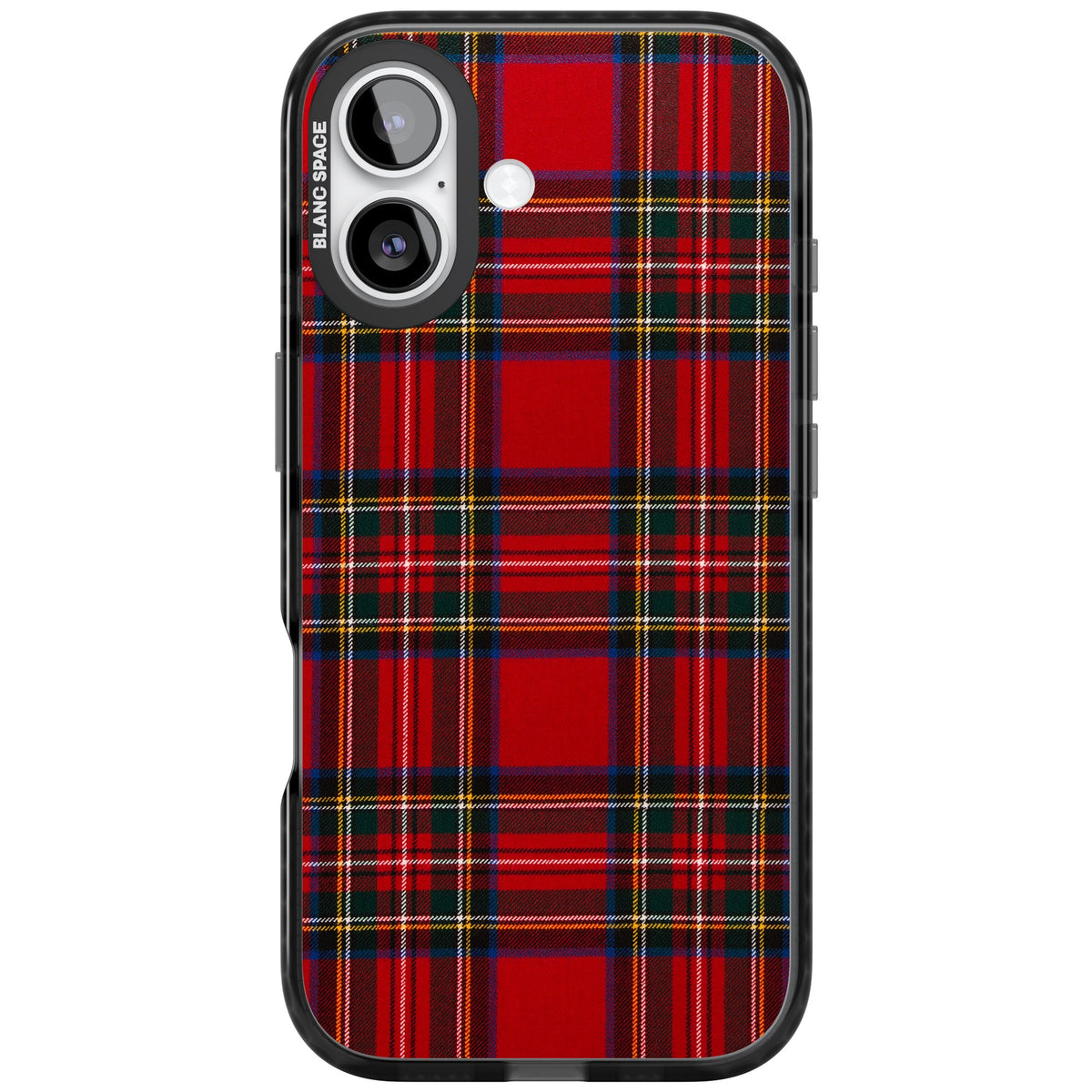 Royal Stewart Tartan iPhone 16 / iPhone 16 Plus / iPhone 17 Impact Black Phone Case front