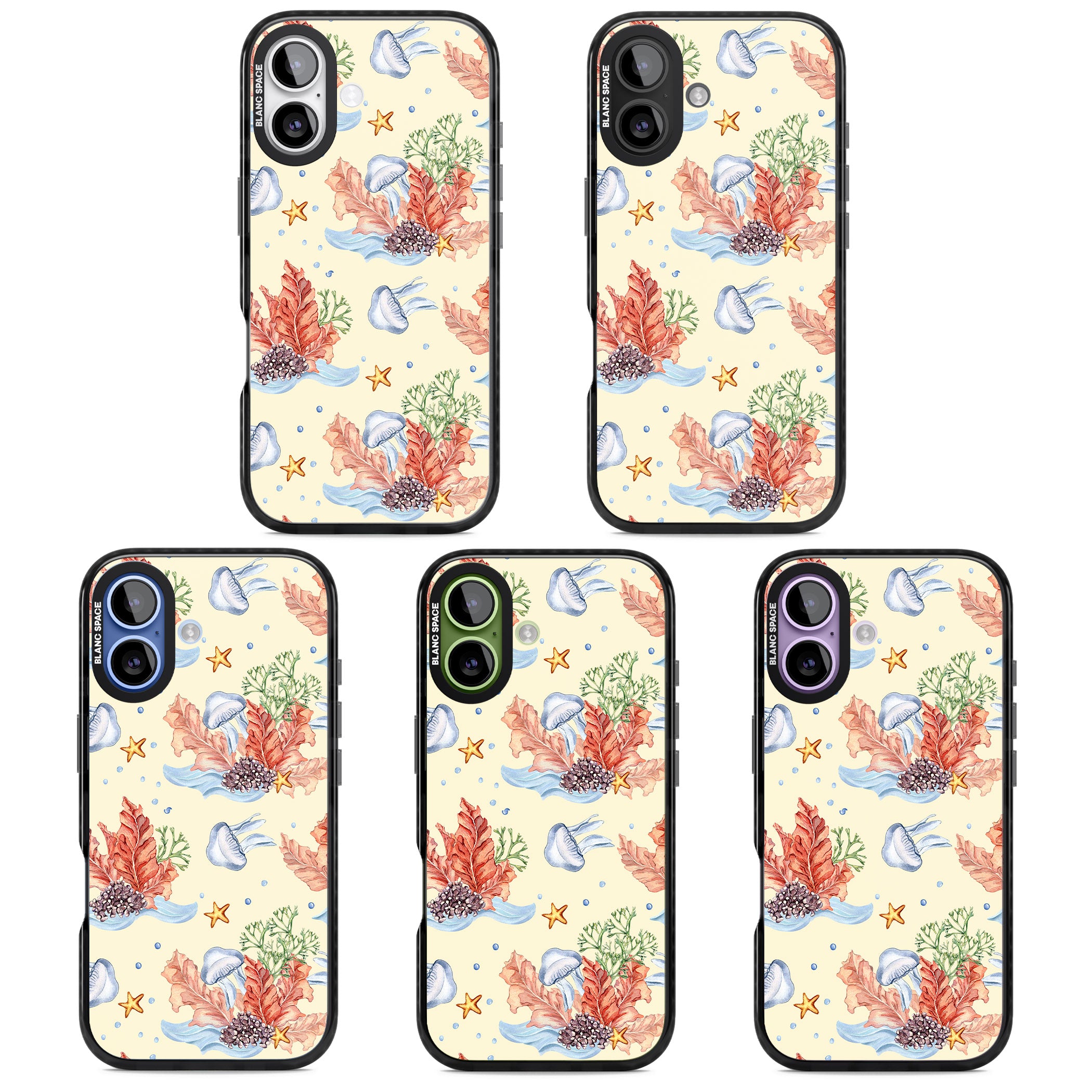 Coral Reef iPhone 17 Impact Black Phone Case APT Impact Protection