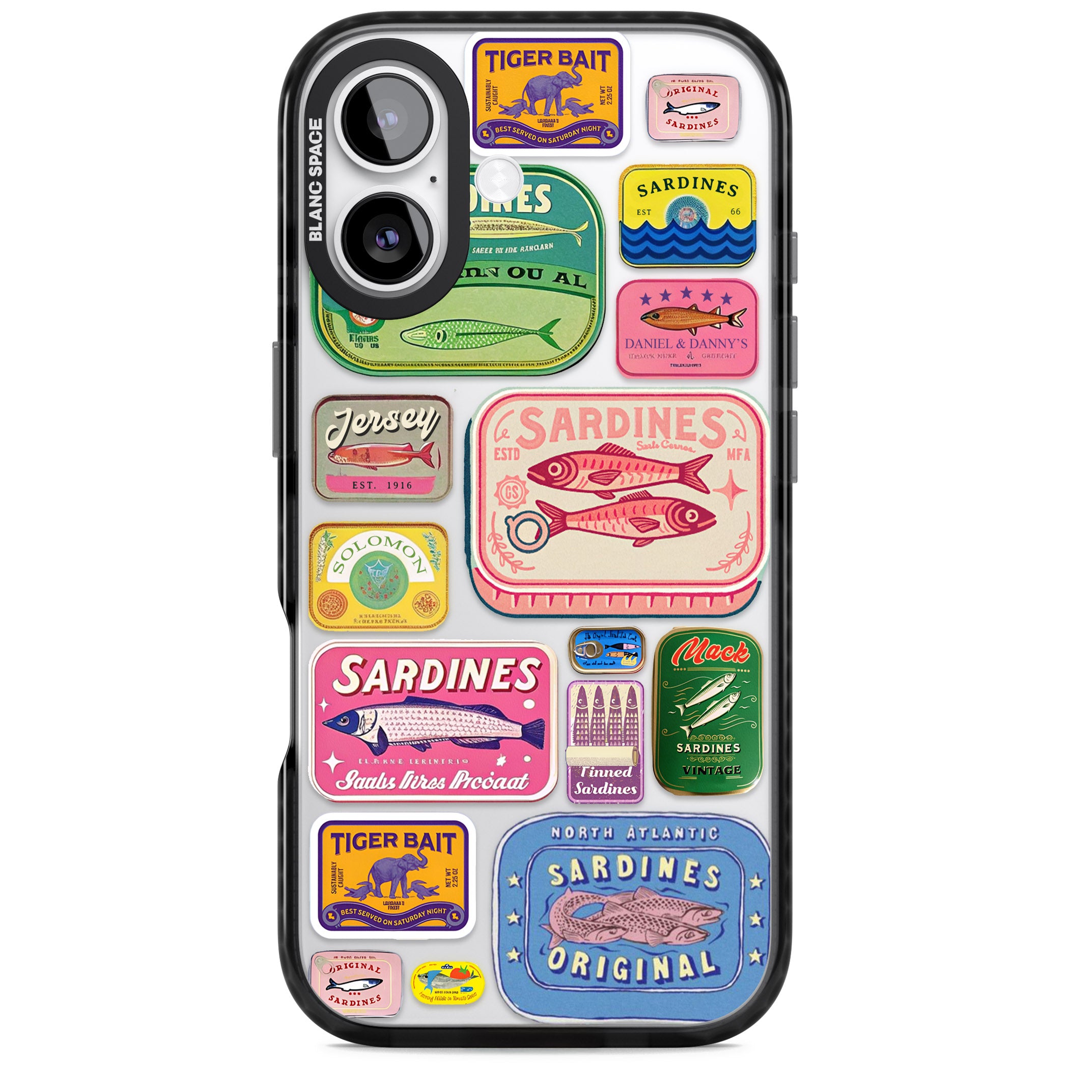 Vintage Sardine Tins iPhone 17 Impact Black Phone Case