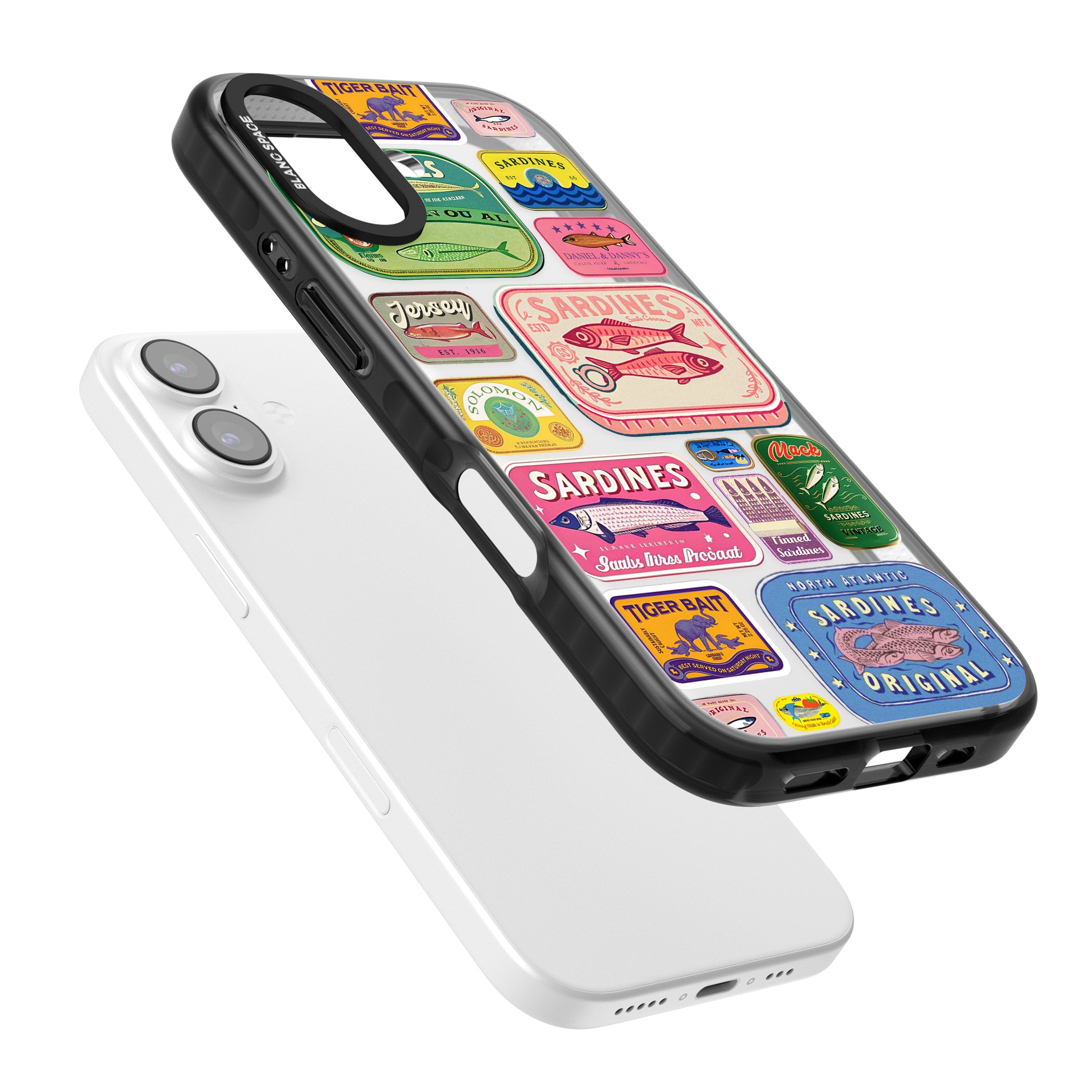 Vintage Sardine Tins iPhone 17 Impact Black Phone Case Colours