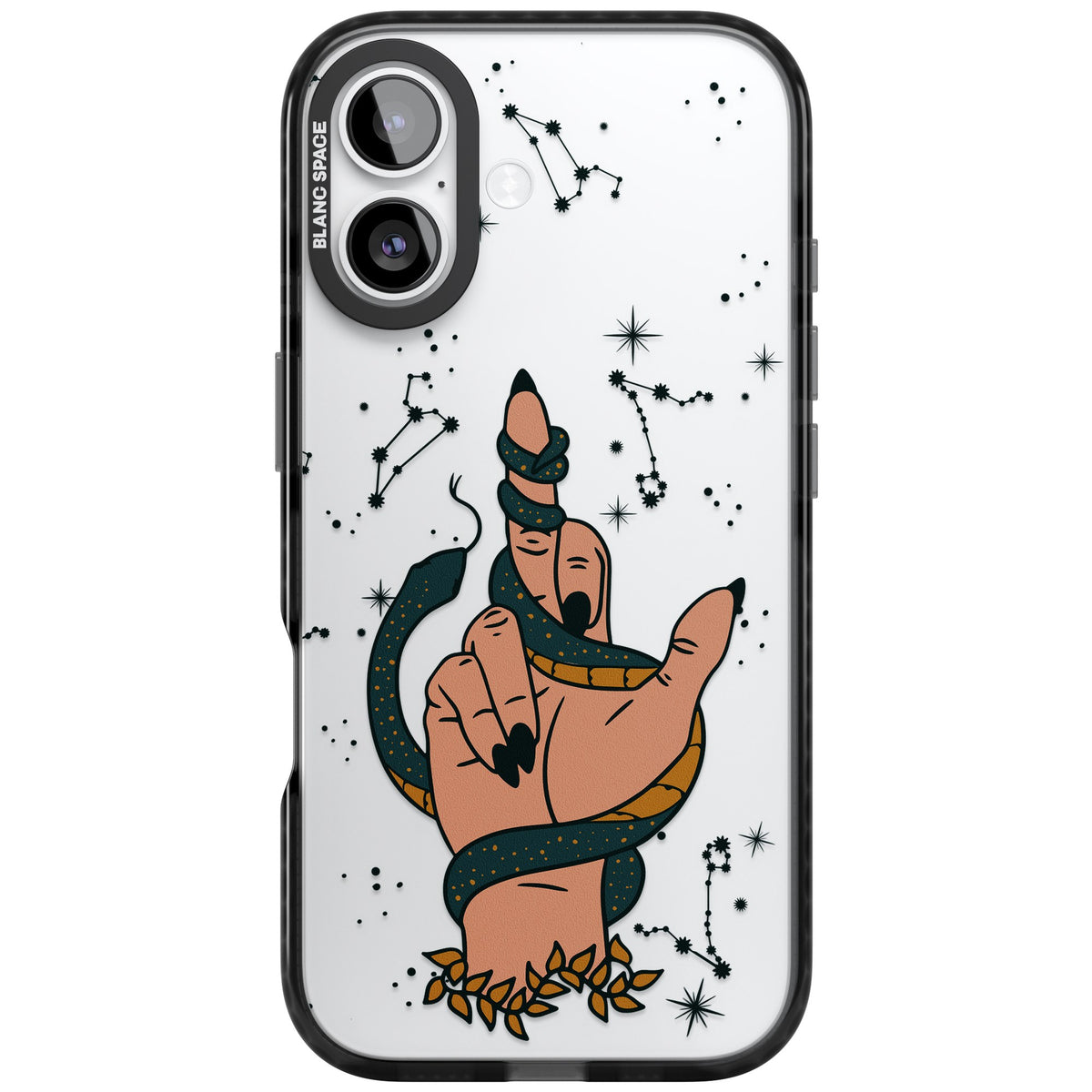 Snakes, Stars And Cynicism iPhone 16 / iPhone 16 Plus / iPhone 17 Impact Black Phone Case front