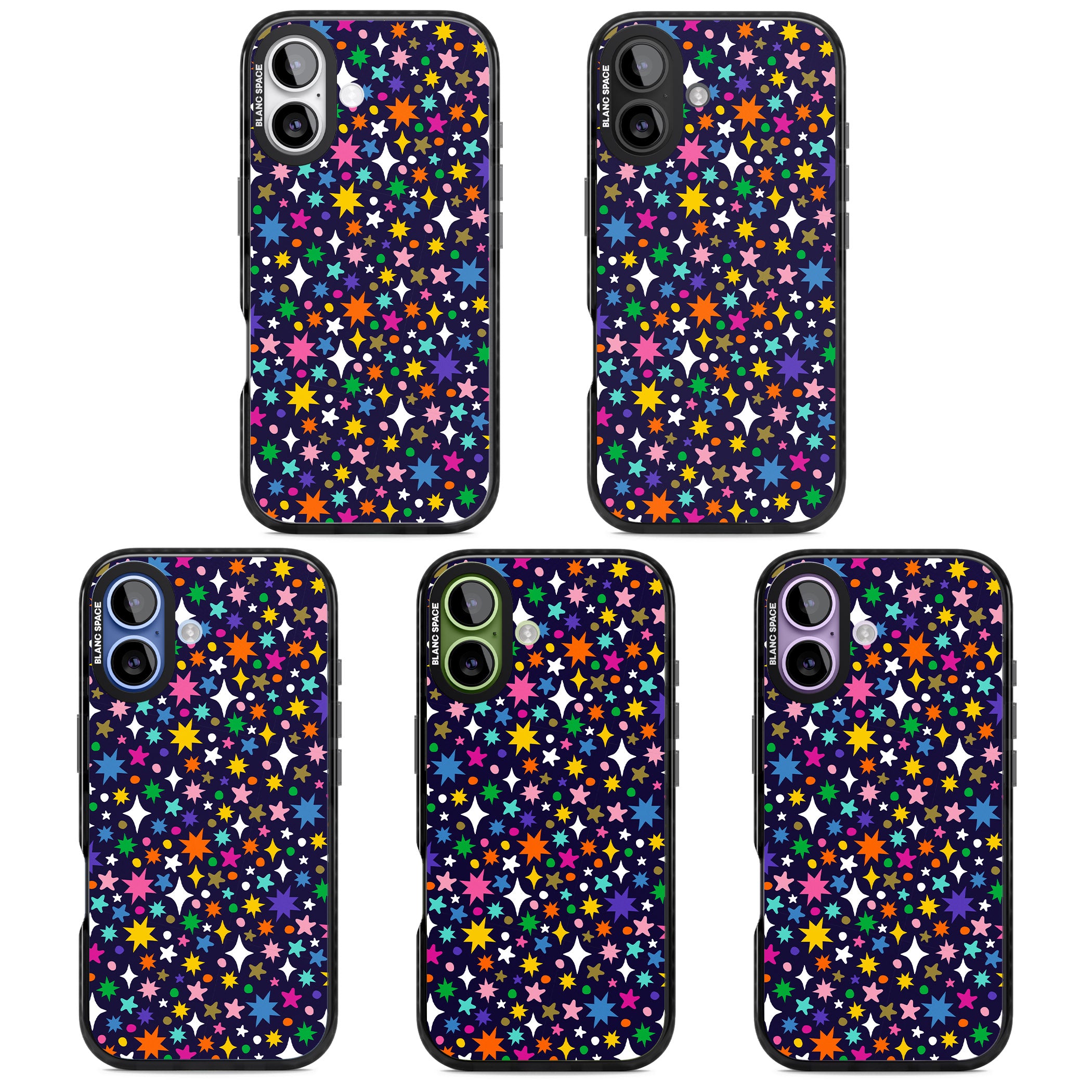 Rainbow Starburst (Purple) iPhone 17 Impact Black Phone Case APT Impact Protection