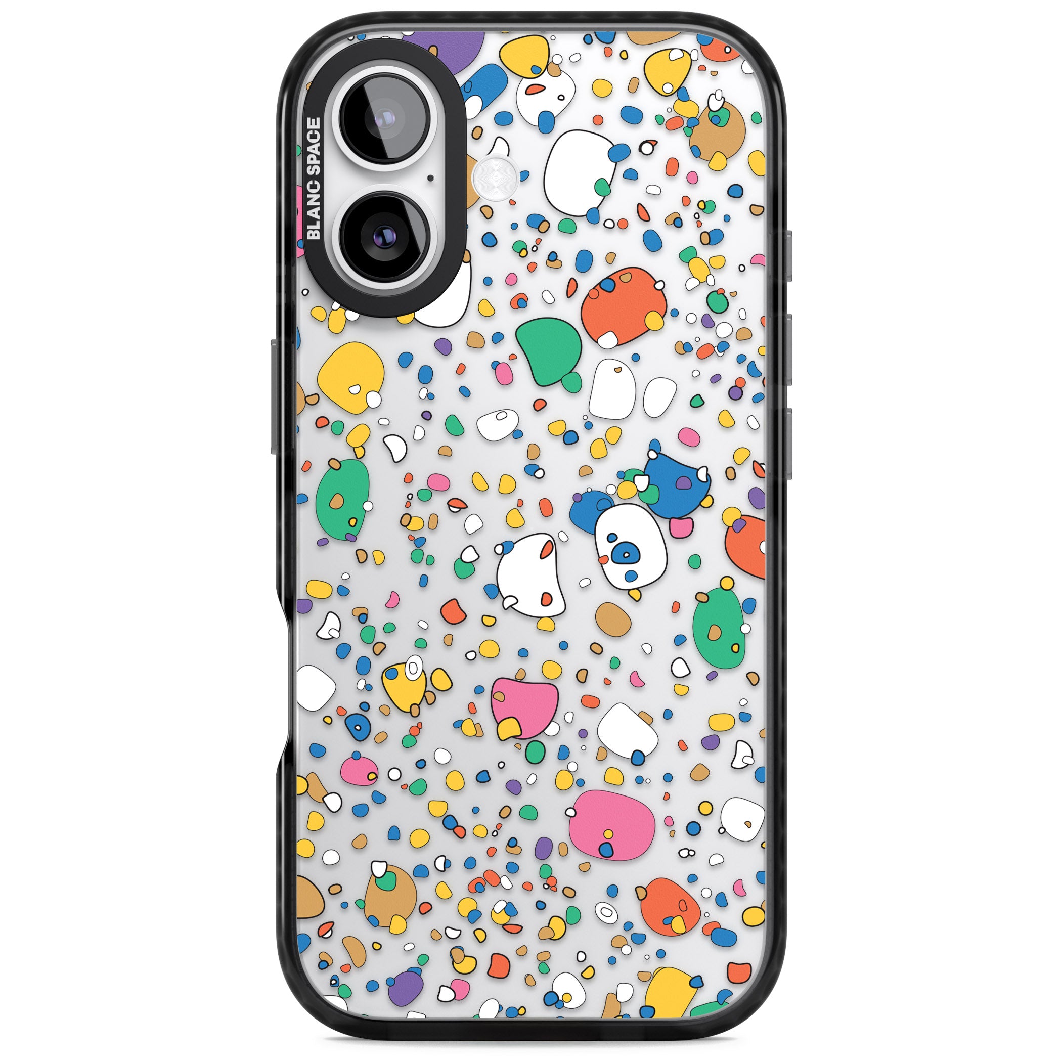 Colourful Confetti Pebbles iPhone 17 Impact Black Phone Case