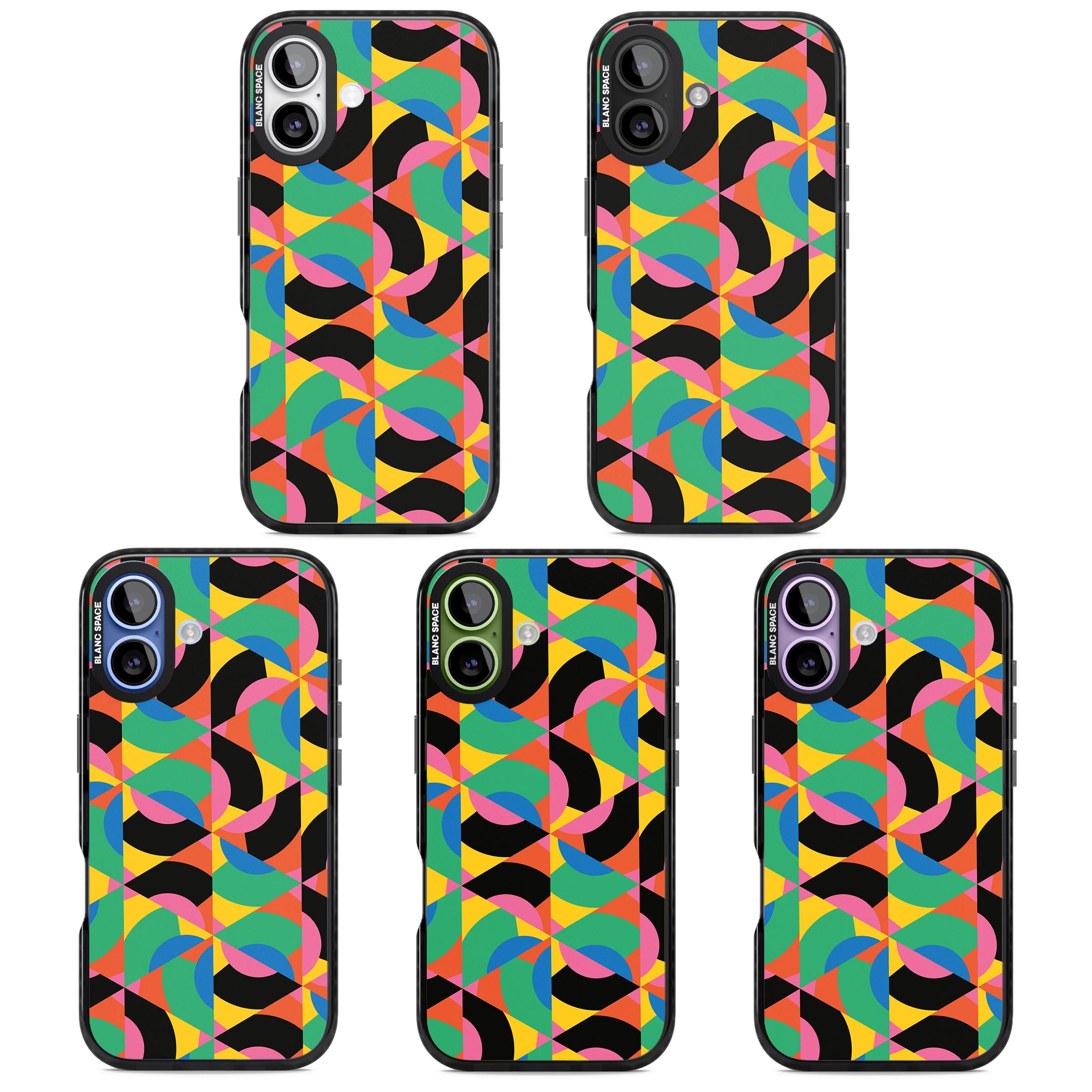 Abstract Carnival iPhone 17 Impact Black Phone Case APT Impact Protection