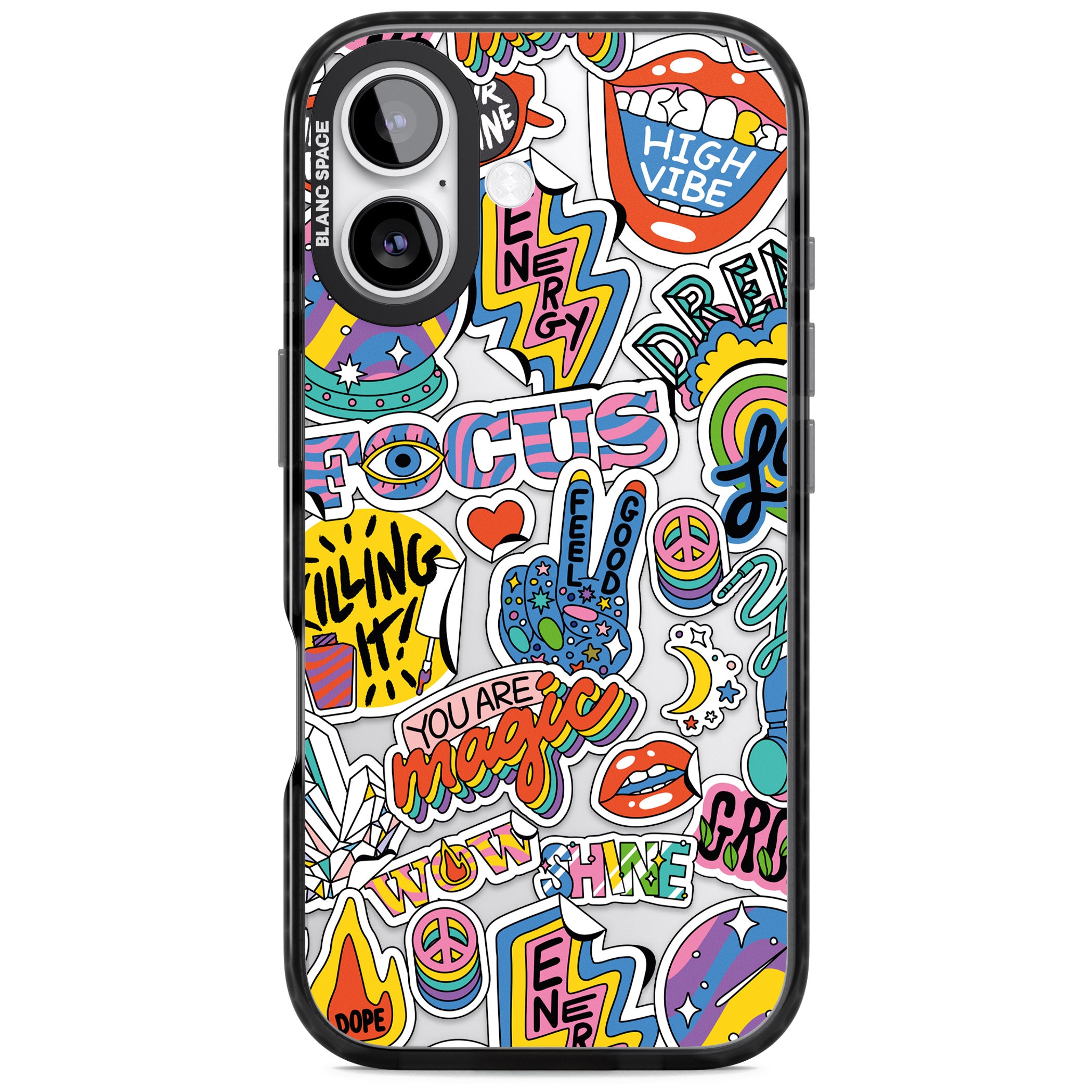 Magic Sticker Collage iPhone 17 Impact Black Phone Case