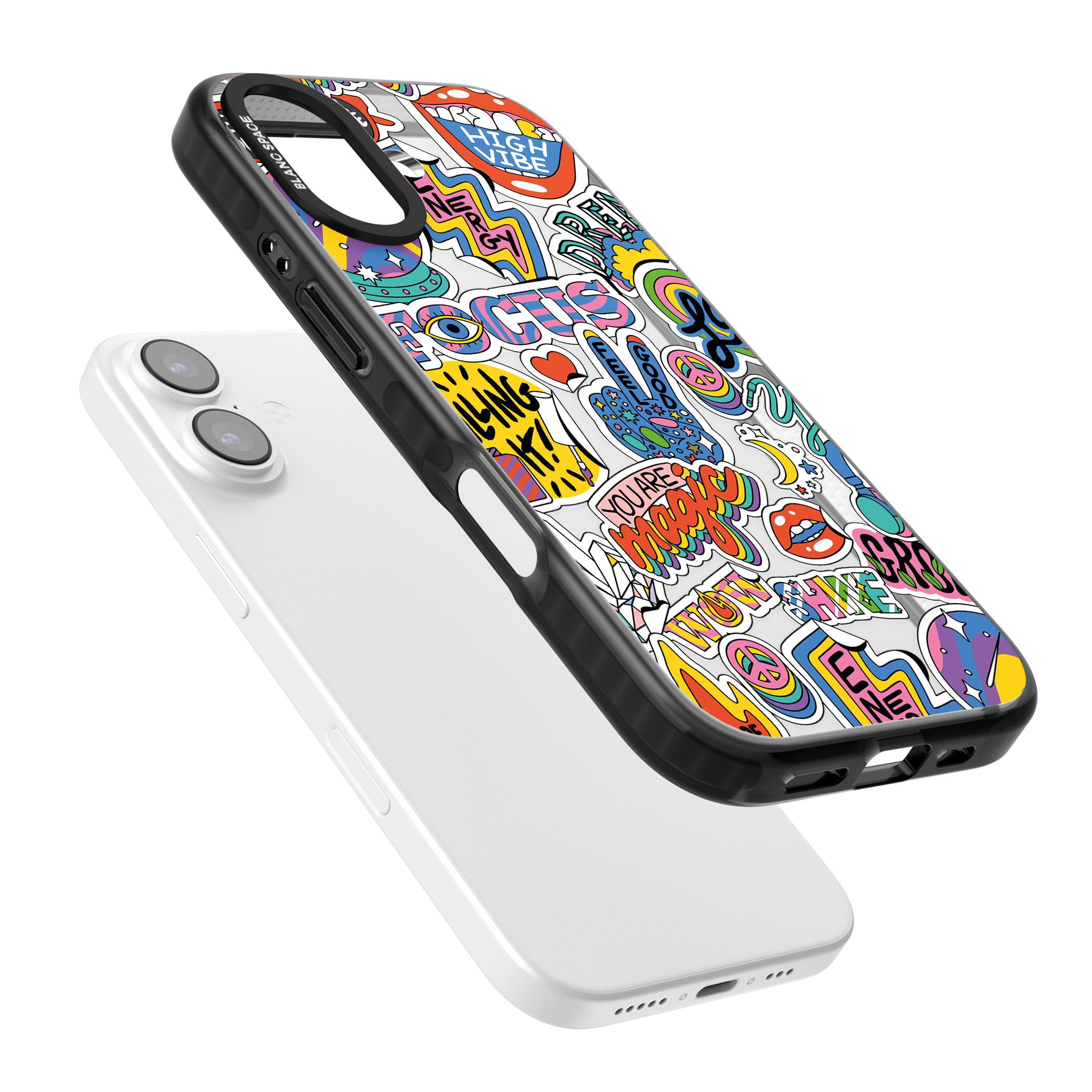 Magic Sticker Collage iPhone 17 Impact Black Phone Case Colours