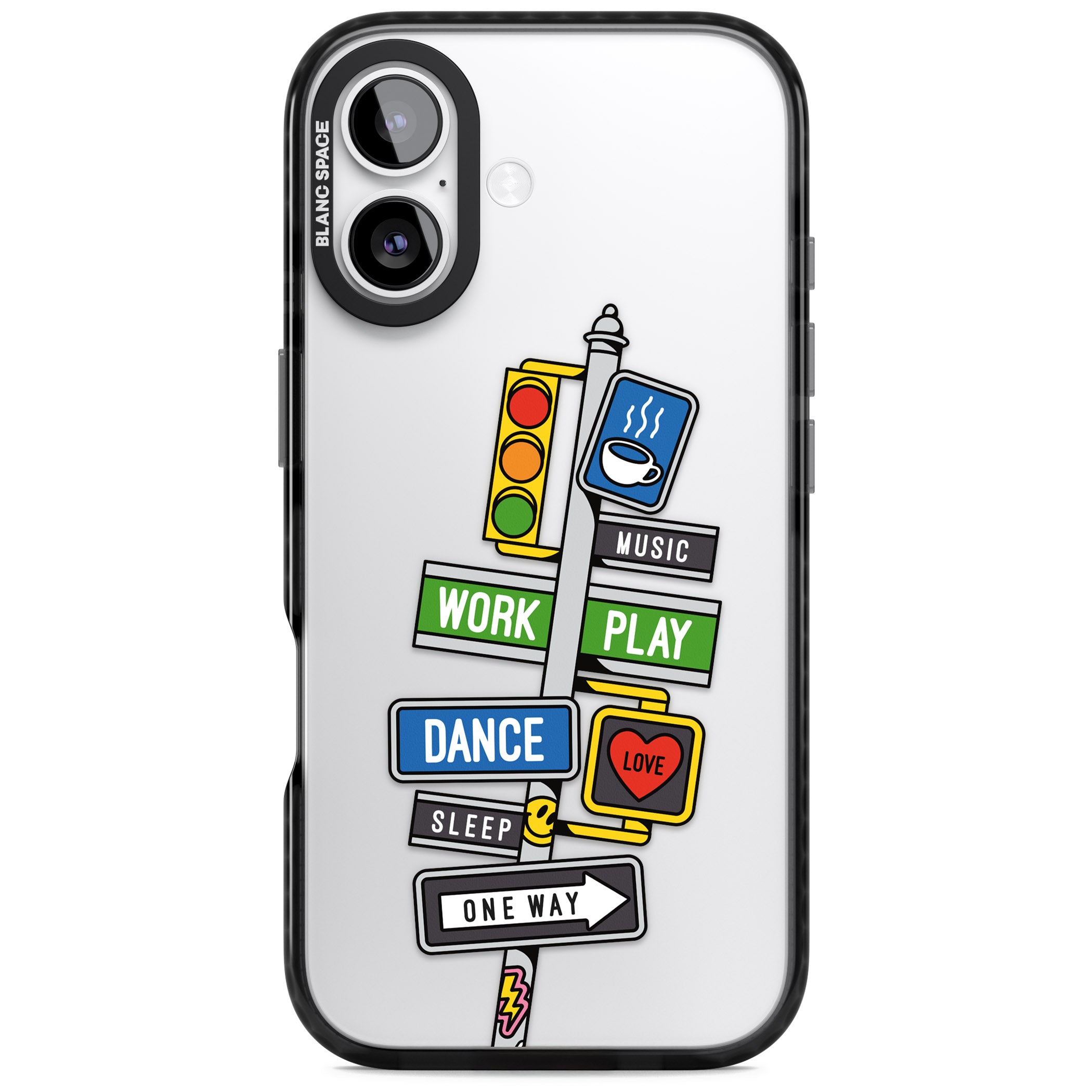 Mood Street Signs iPhone 17 Impact Black Phone Case