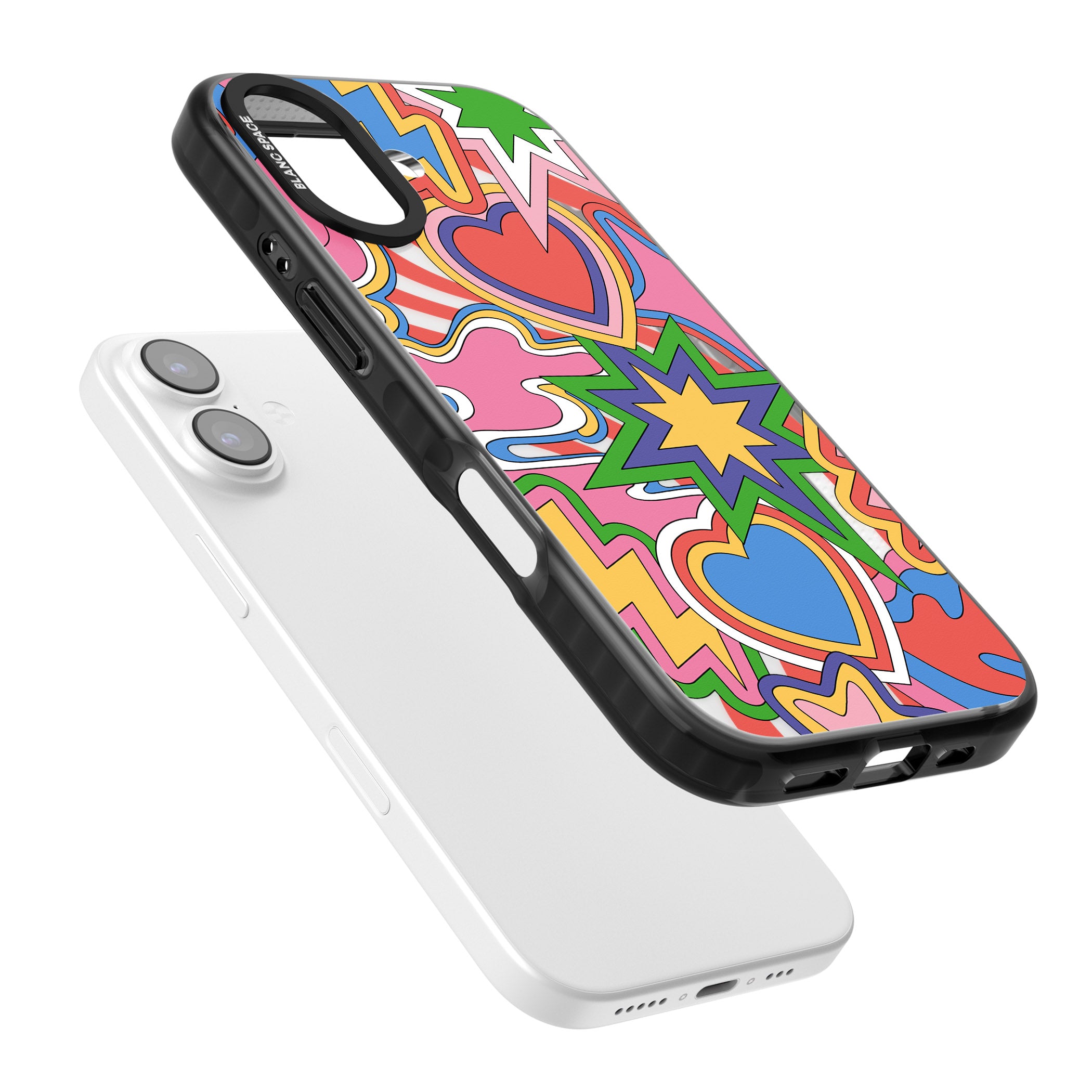 Psychedelic Pop Art Explosion iPhone 17 Impact Black Phone Case Colours