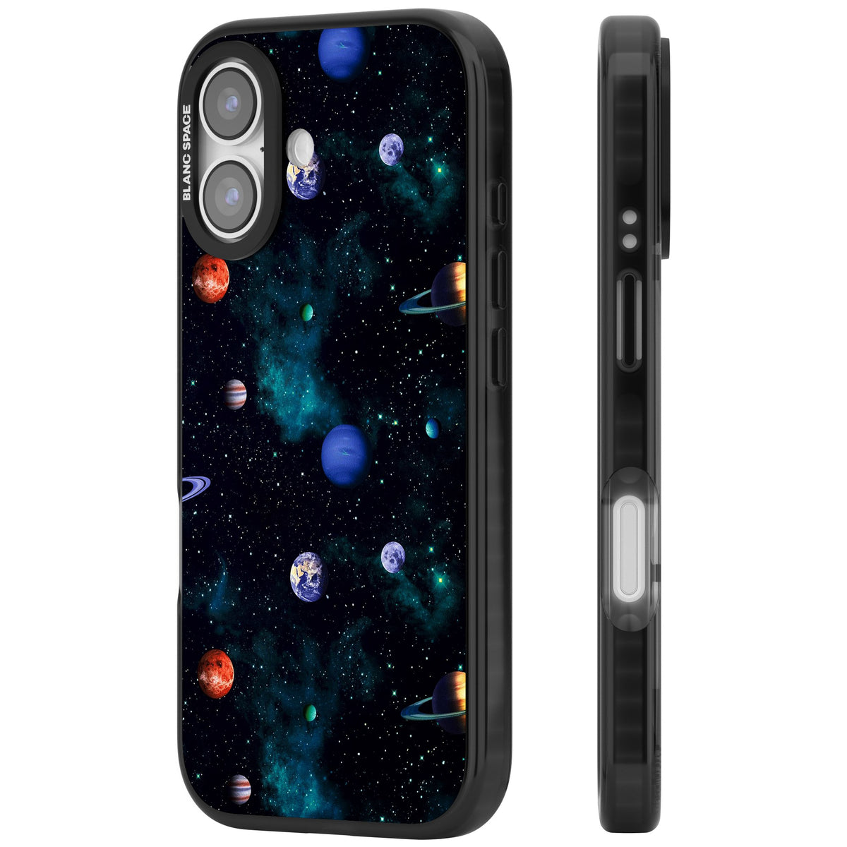 Deep Space iPhone 16 / iPhone 16 Plus / iPhone 17 Impact Black Phone Case side