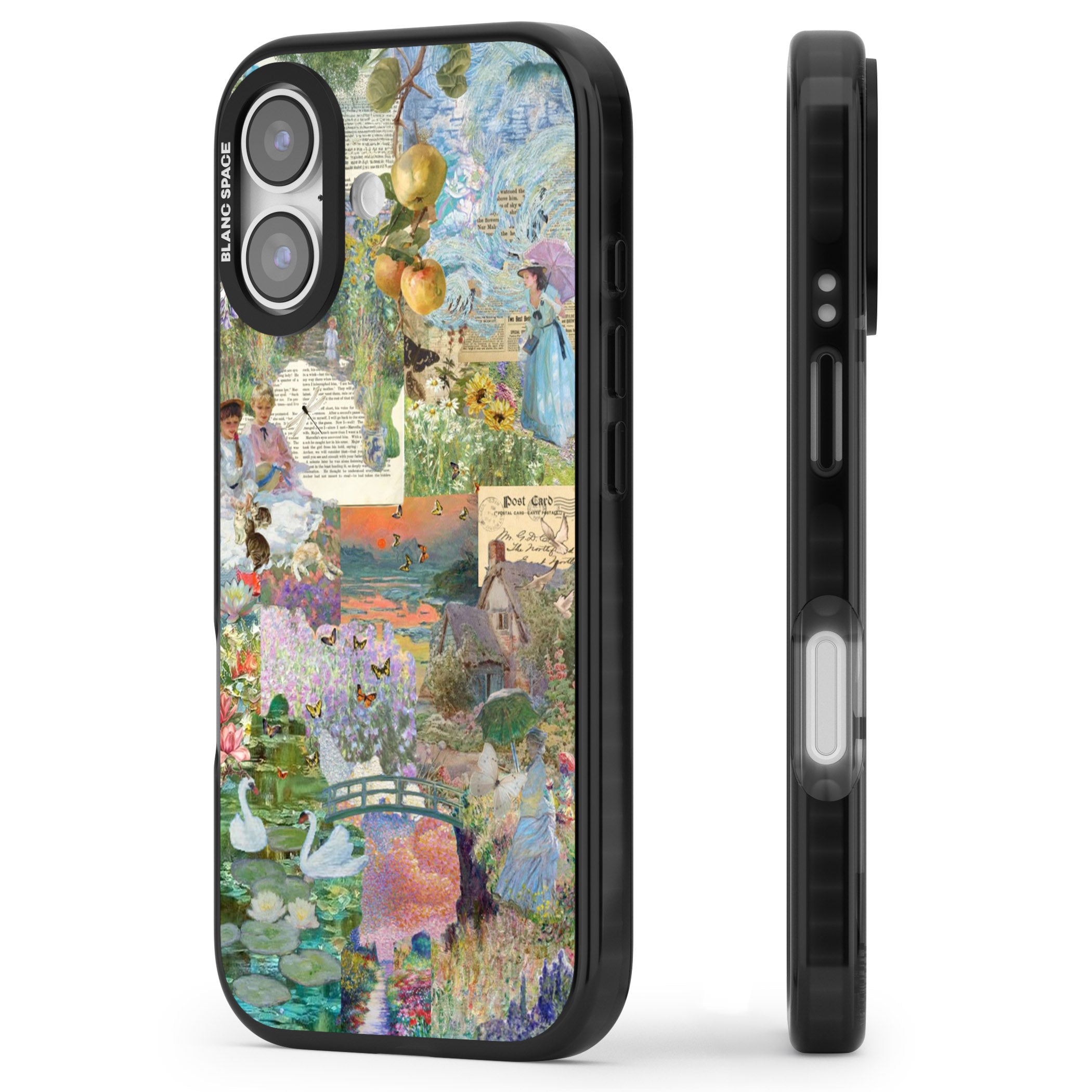 Artful Spring iPhone 17 Impact Black Phone Case Side Profile