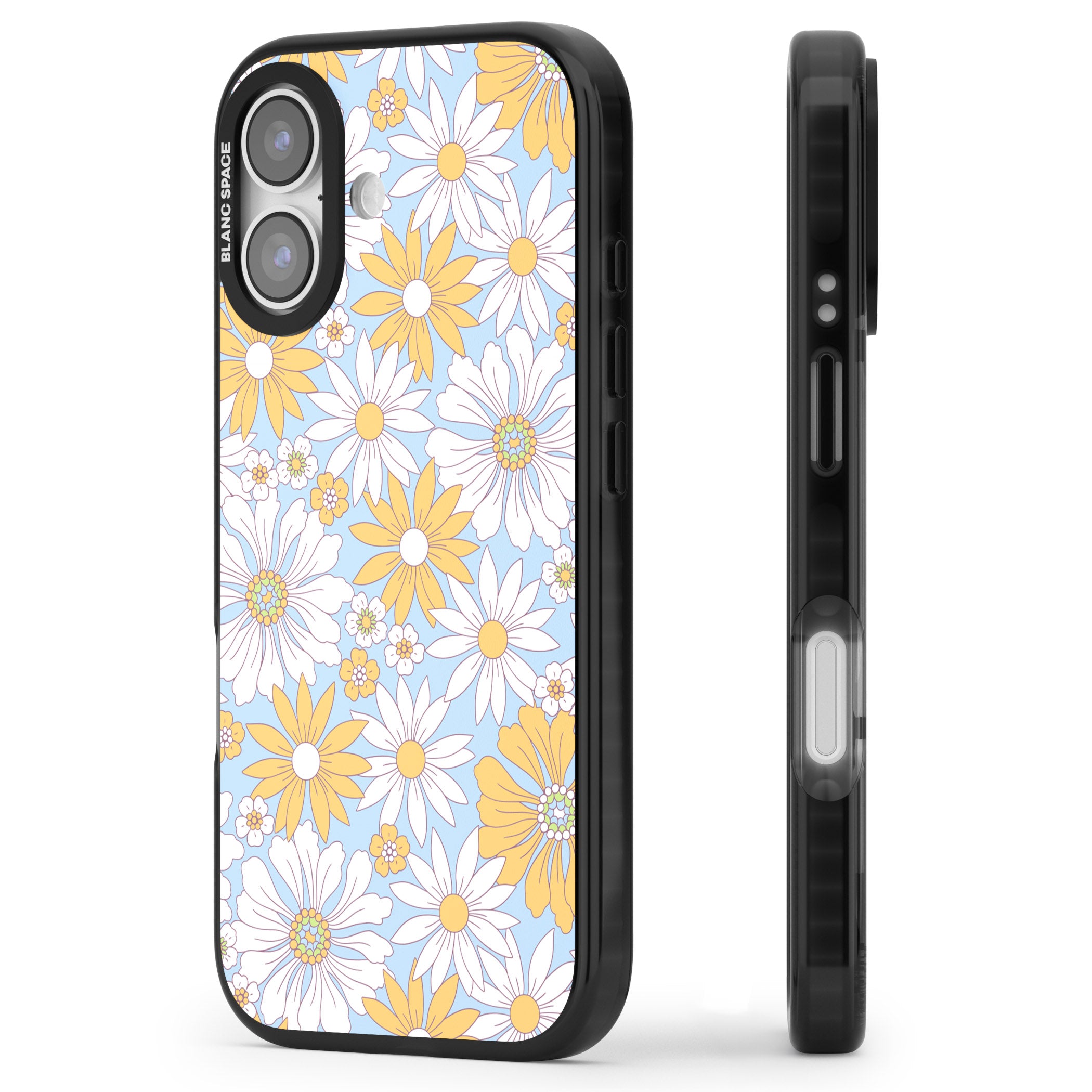 Summers Day Flower Mix iPhone 17 Impact Black Phone Case Side Profile