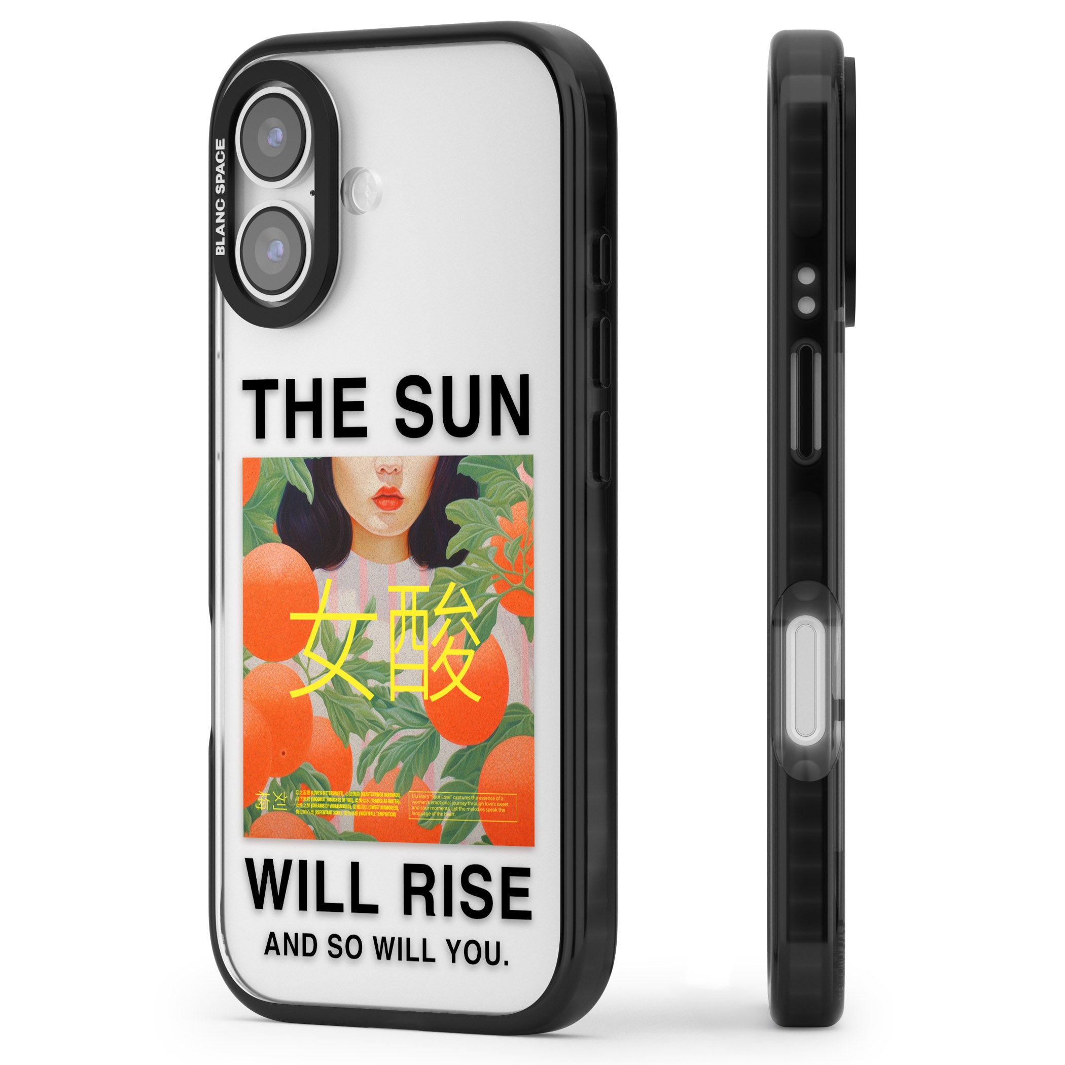 The Sun Will Rise iPhone 17 Impact Black Phone Case Side Profile
