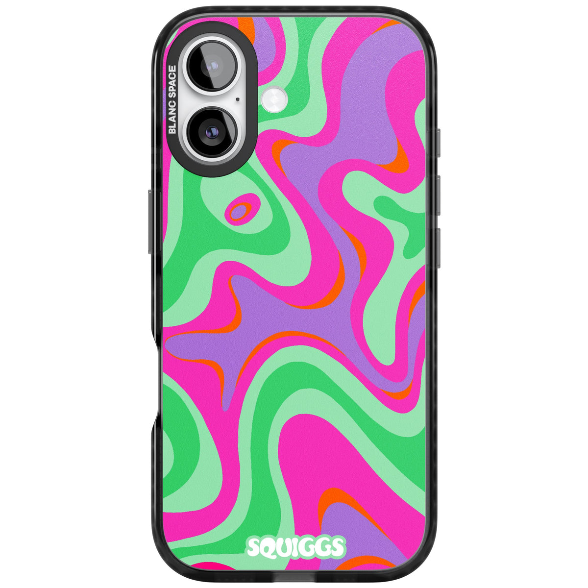 Plasma Lava iPhone 16 / iPhone 16 Plus / iPhone 17 Impact Black Phone Case front