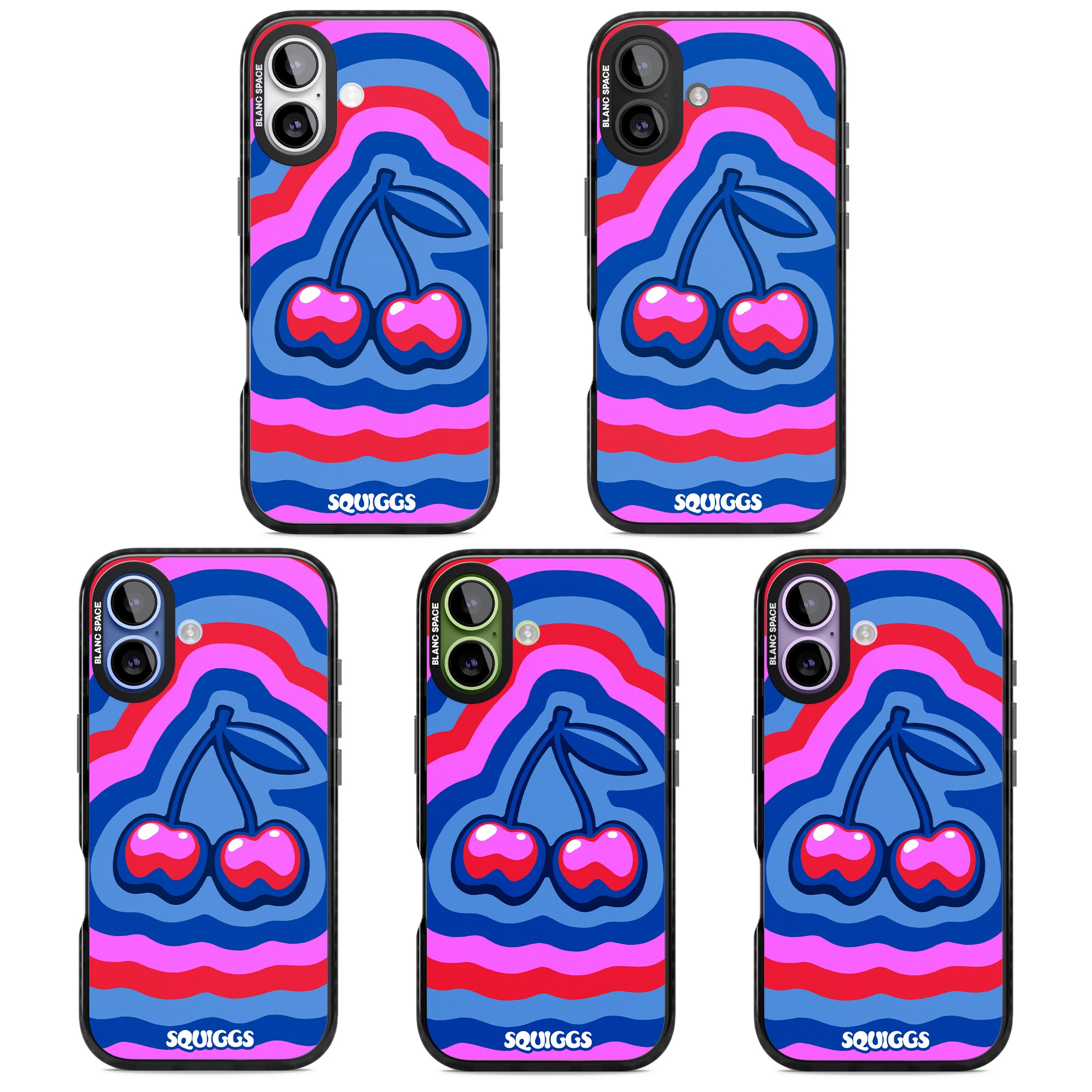 Cherry Rainbow iPhone 17 Impact Black Phone Case APT Impact Protection