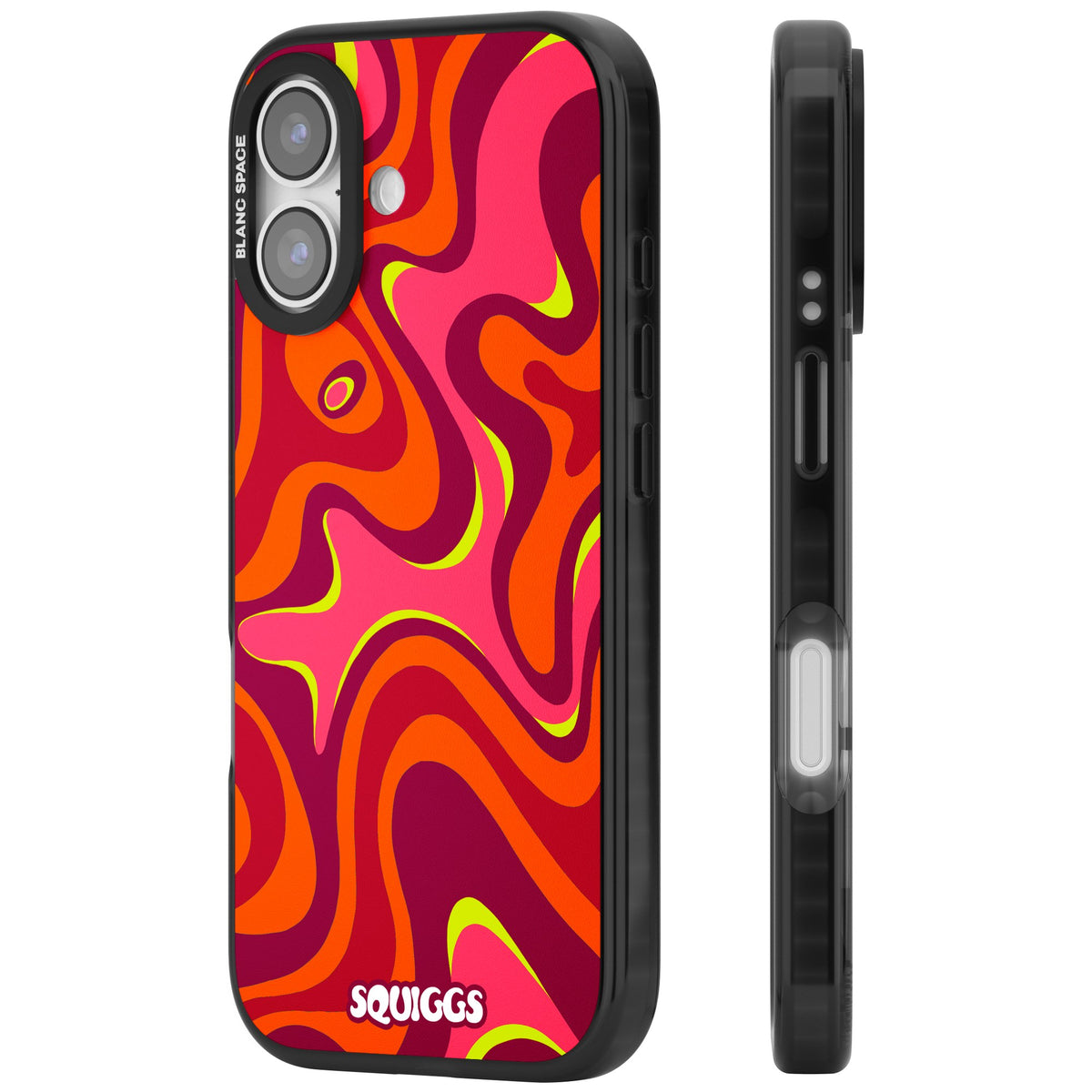 Hot Lava iPhone 16 / iPhone 16 Plus / iPhone 17 Impact Black Phone Case side